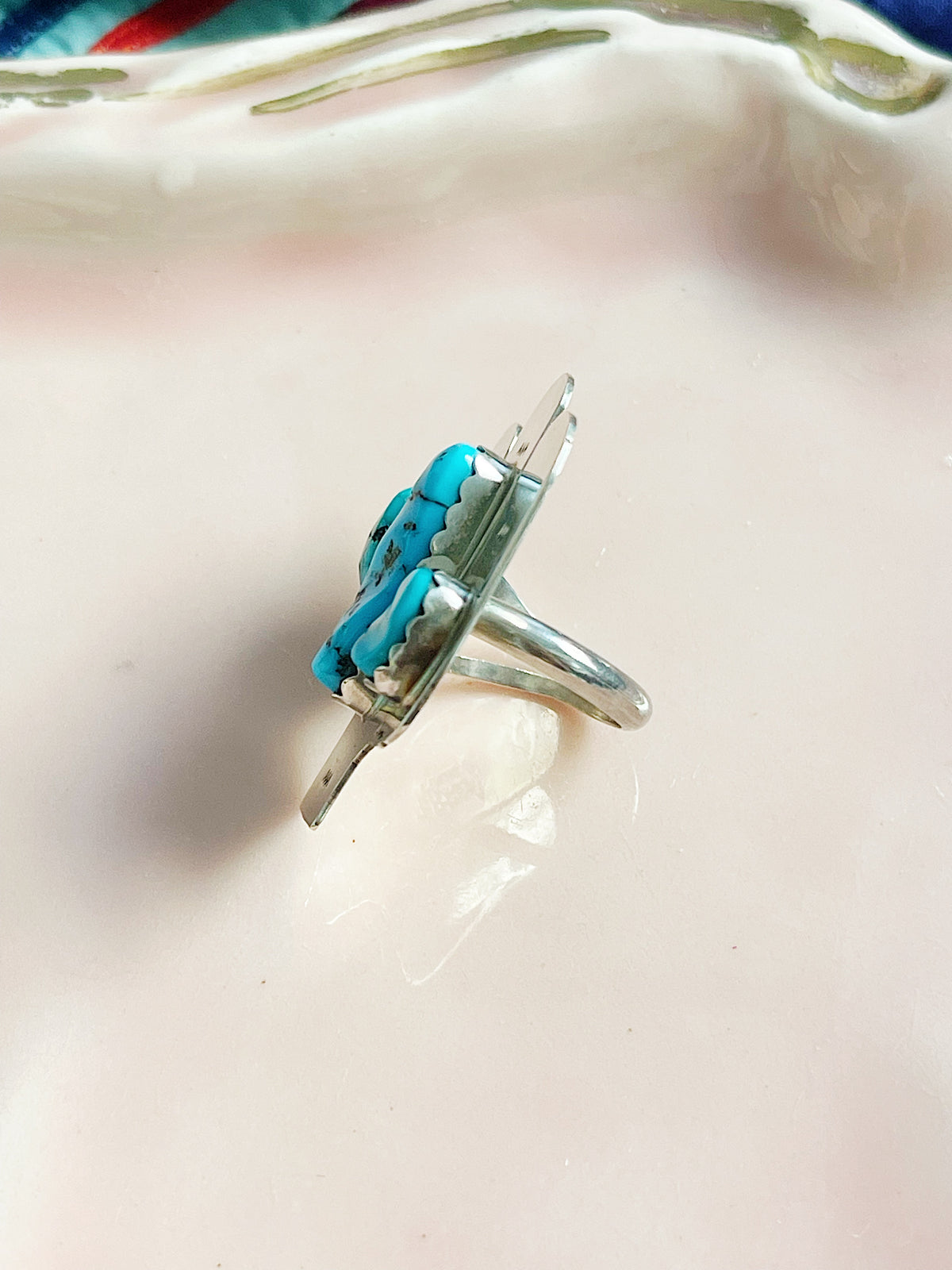 Fred Peters Cactus With Turquoise Ring