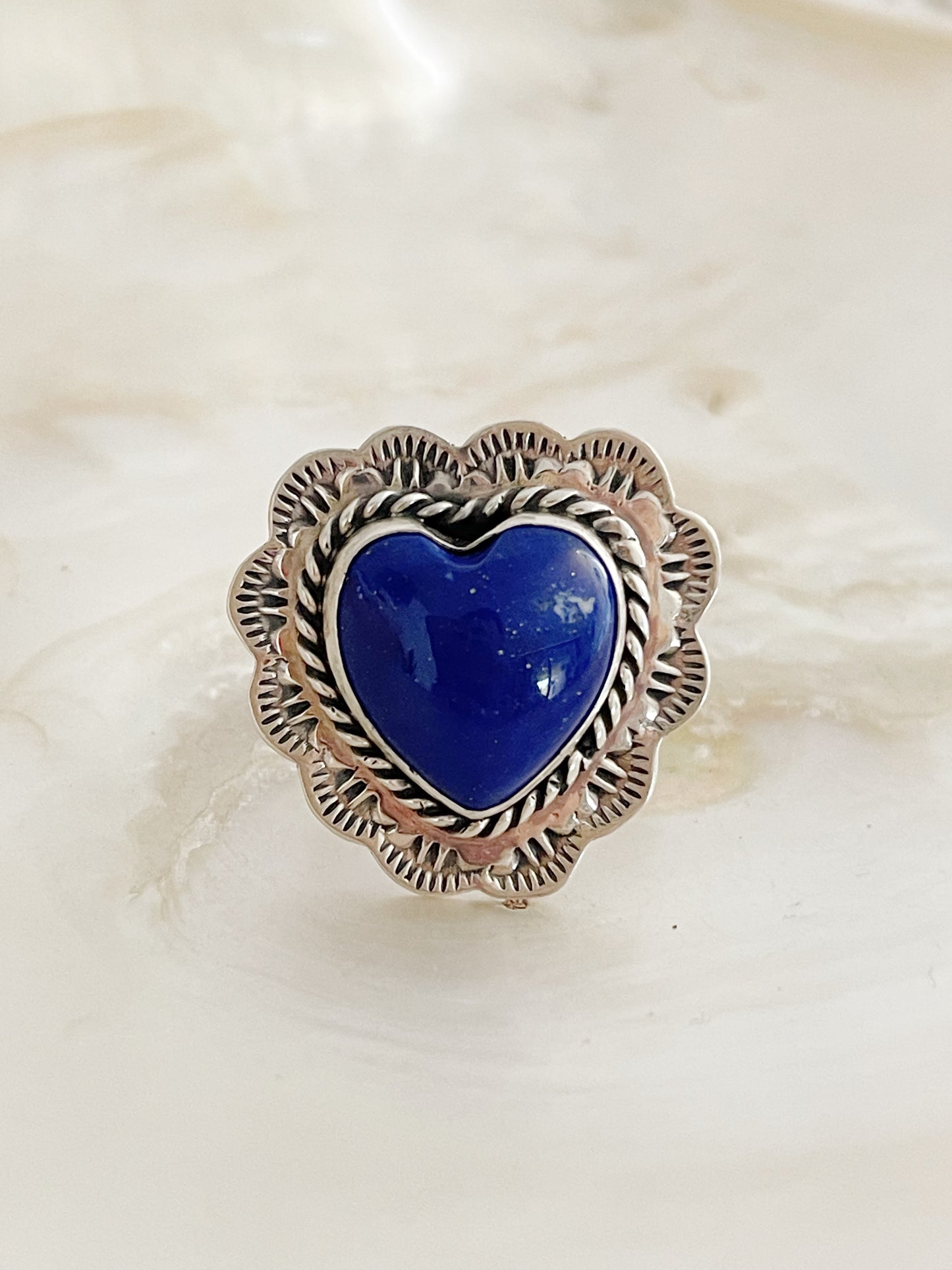 Arnold Goodluck Lapis Lazuli Heart Ring.