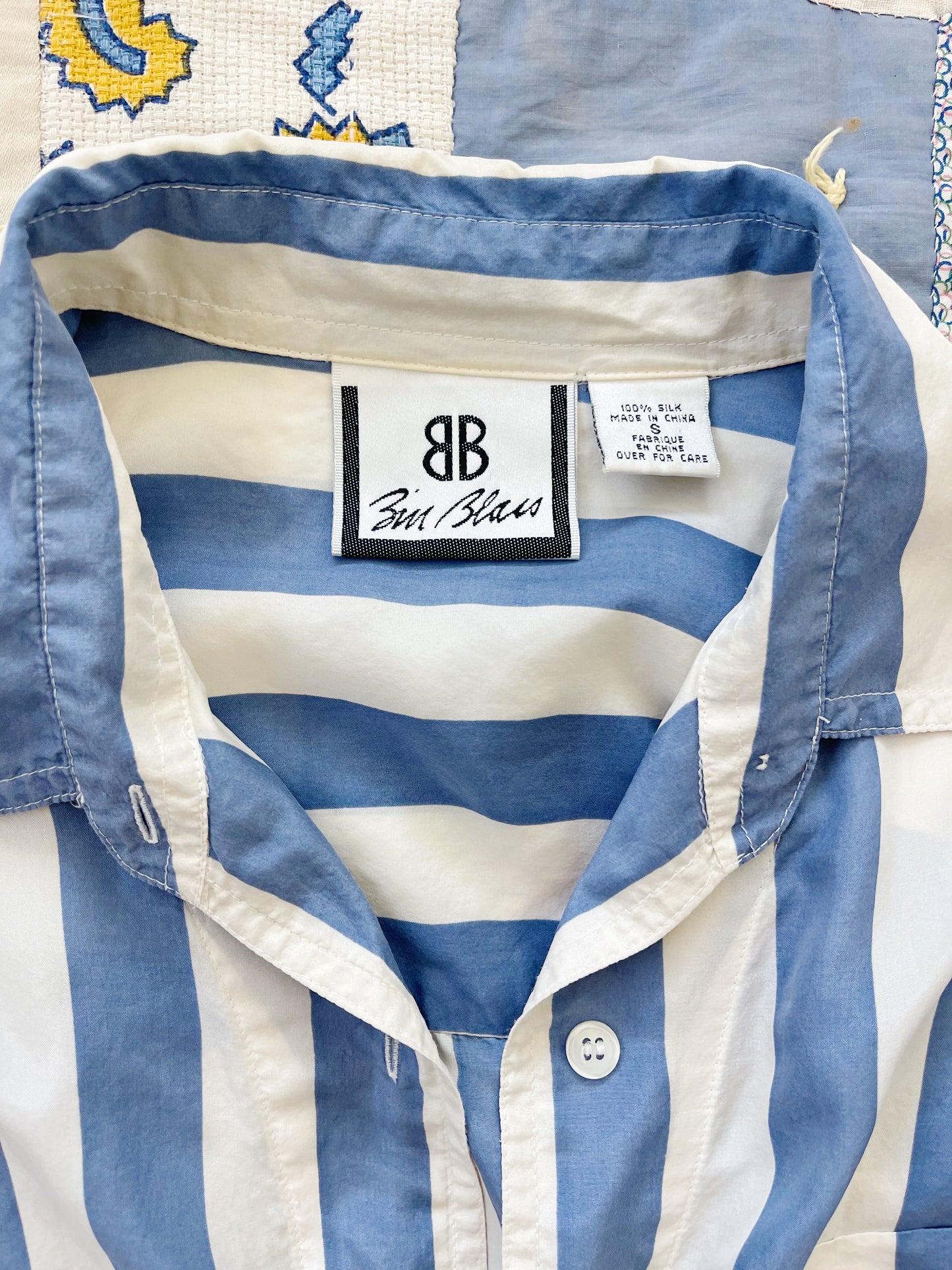 1990s Striped Silk Shirt