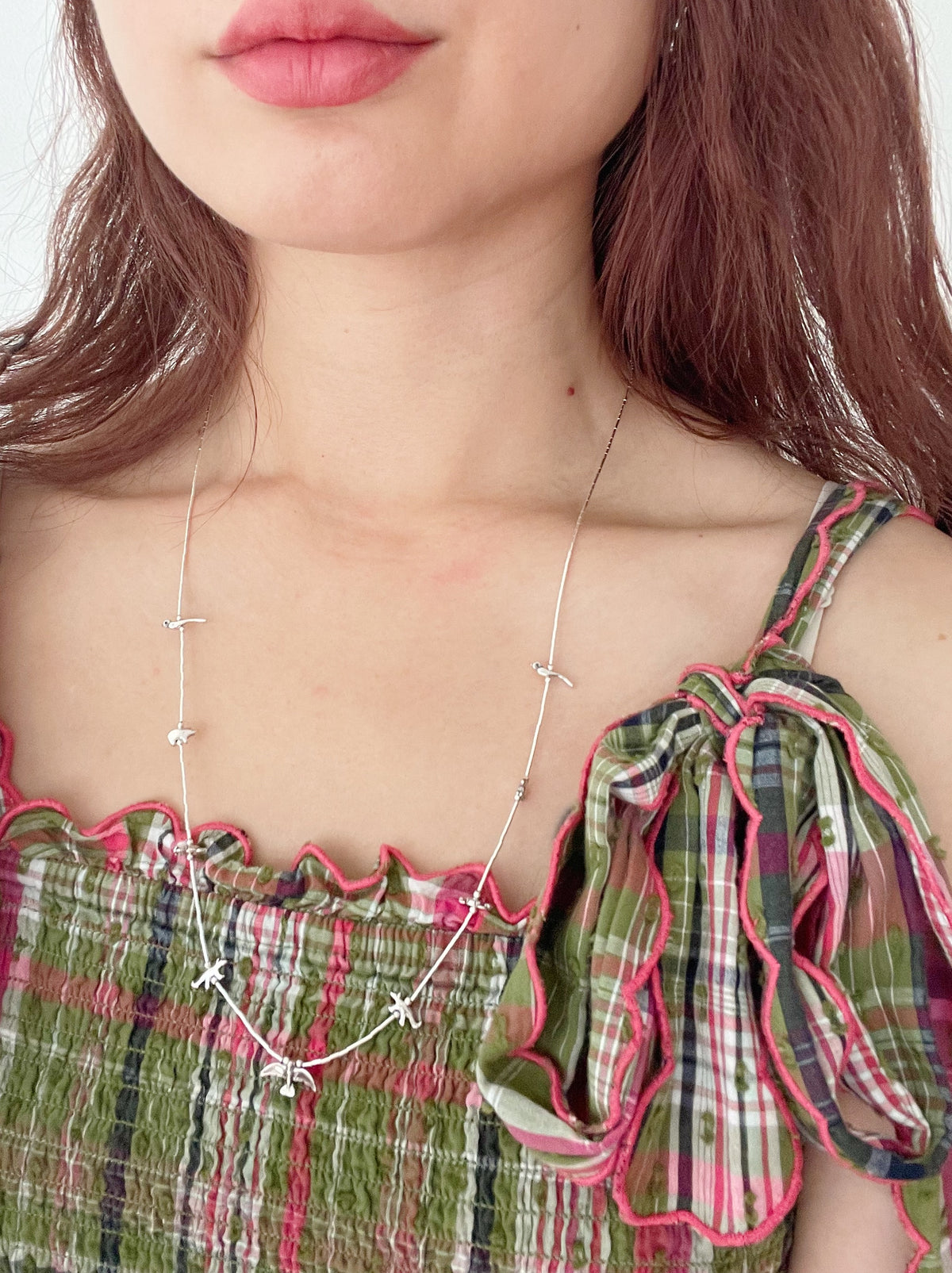 Zuni Silver Animal Fetishes Necklace (Long)
