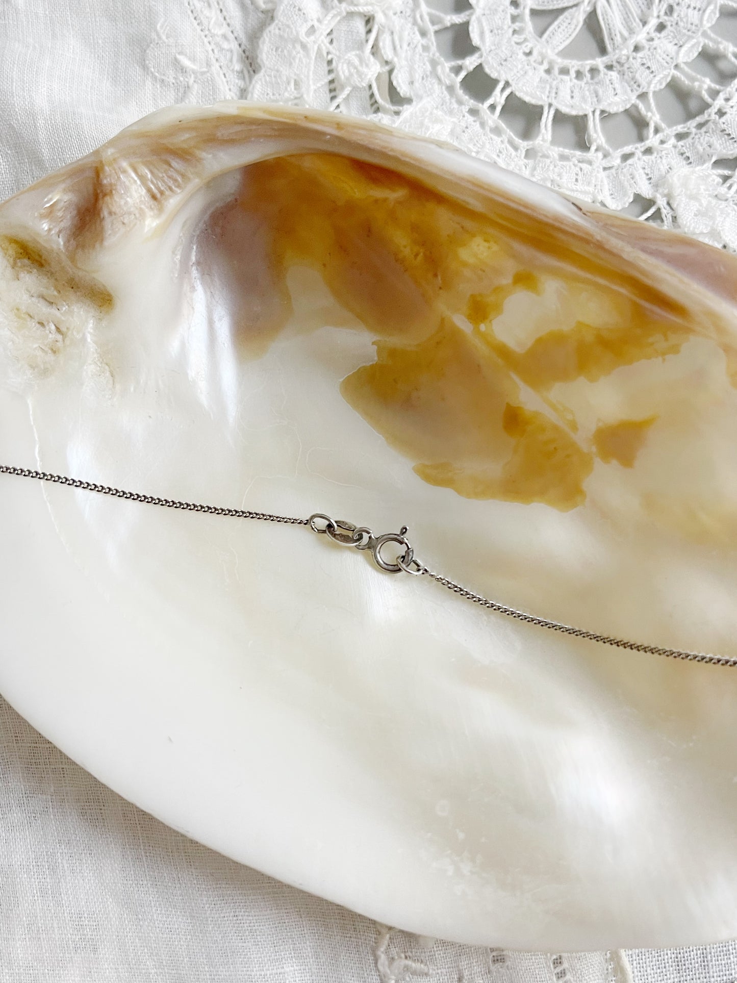 Vintage Engravable Silver Necklace
