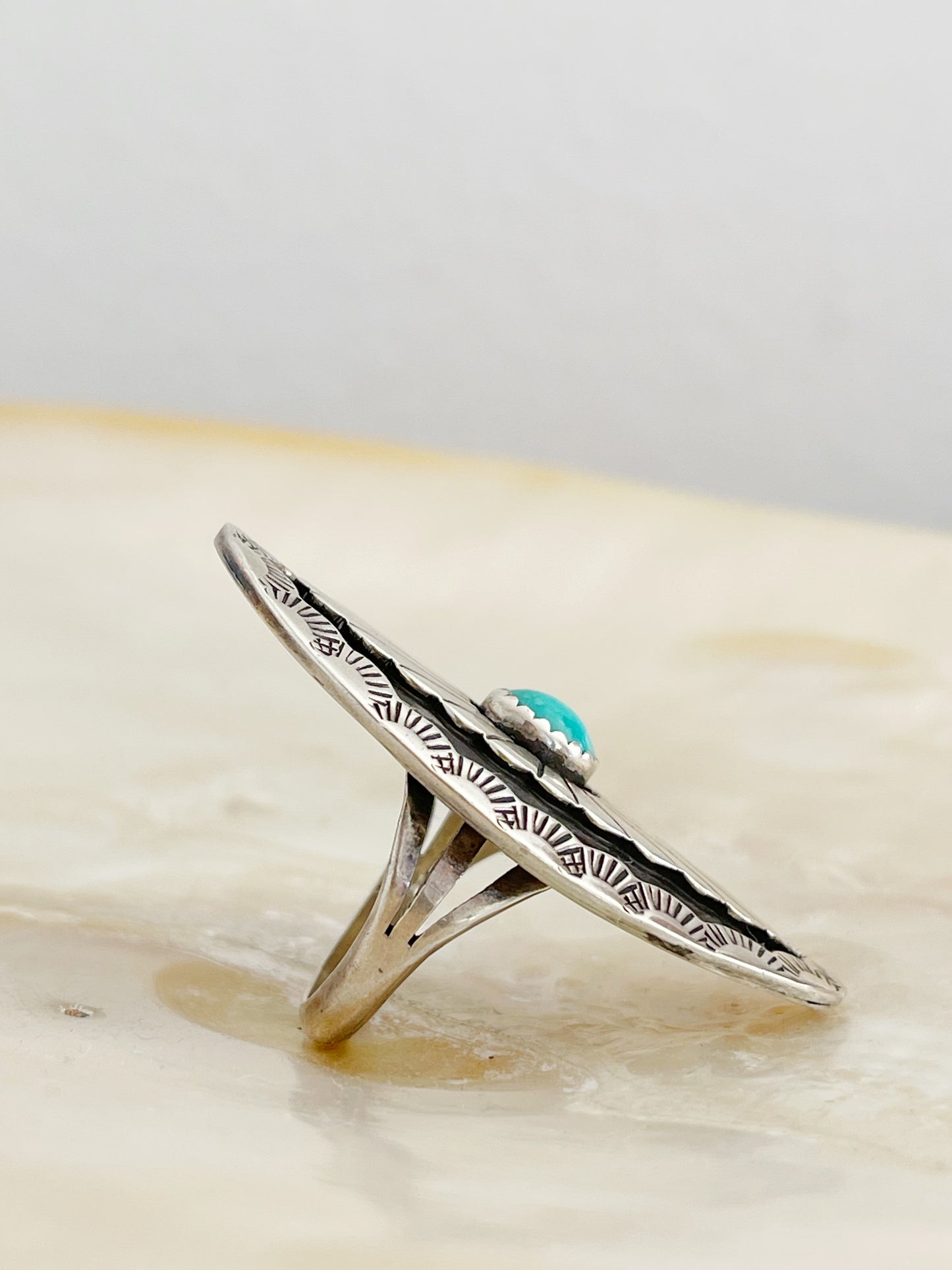 Navajo Oval Turquoise Ring.