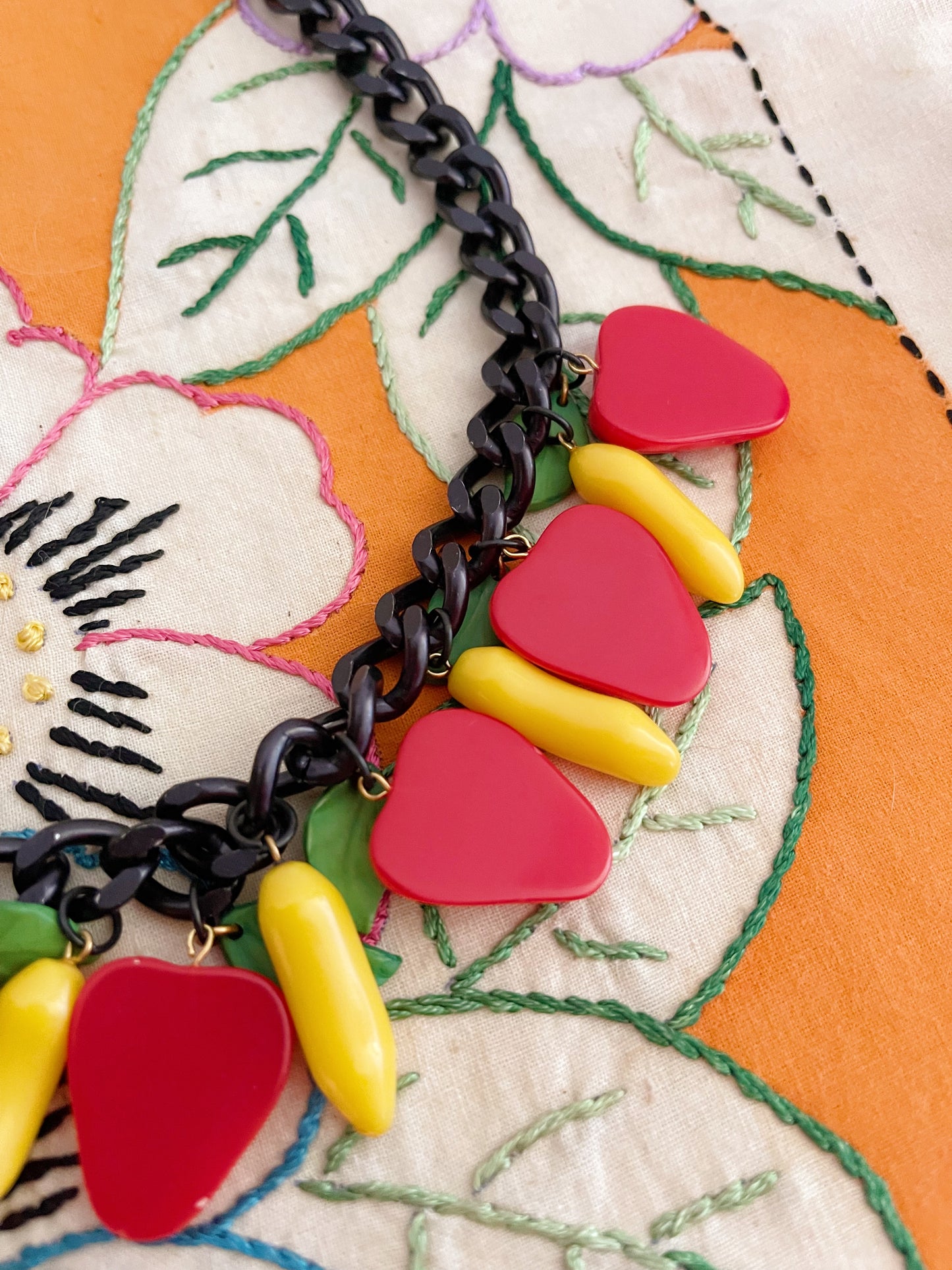 Vintage 1970’s Fruit Necklace.