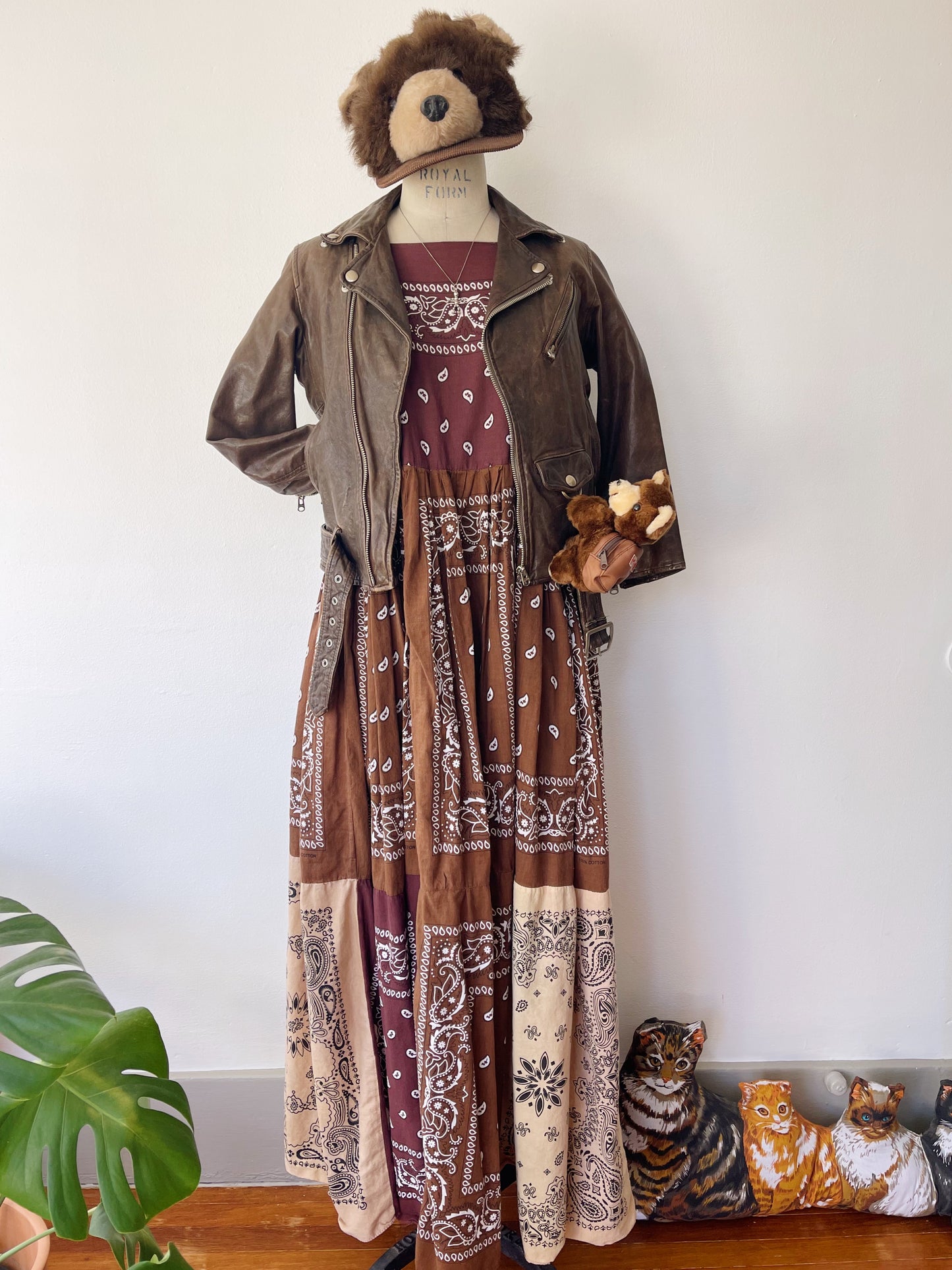 Vintage Bandana Long Dress