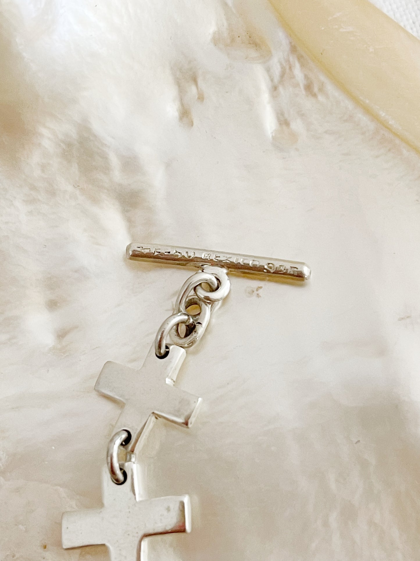 Vintage Cross Link Silver Bracelet.