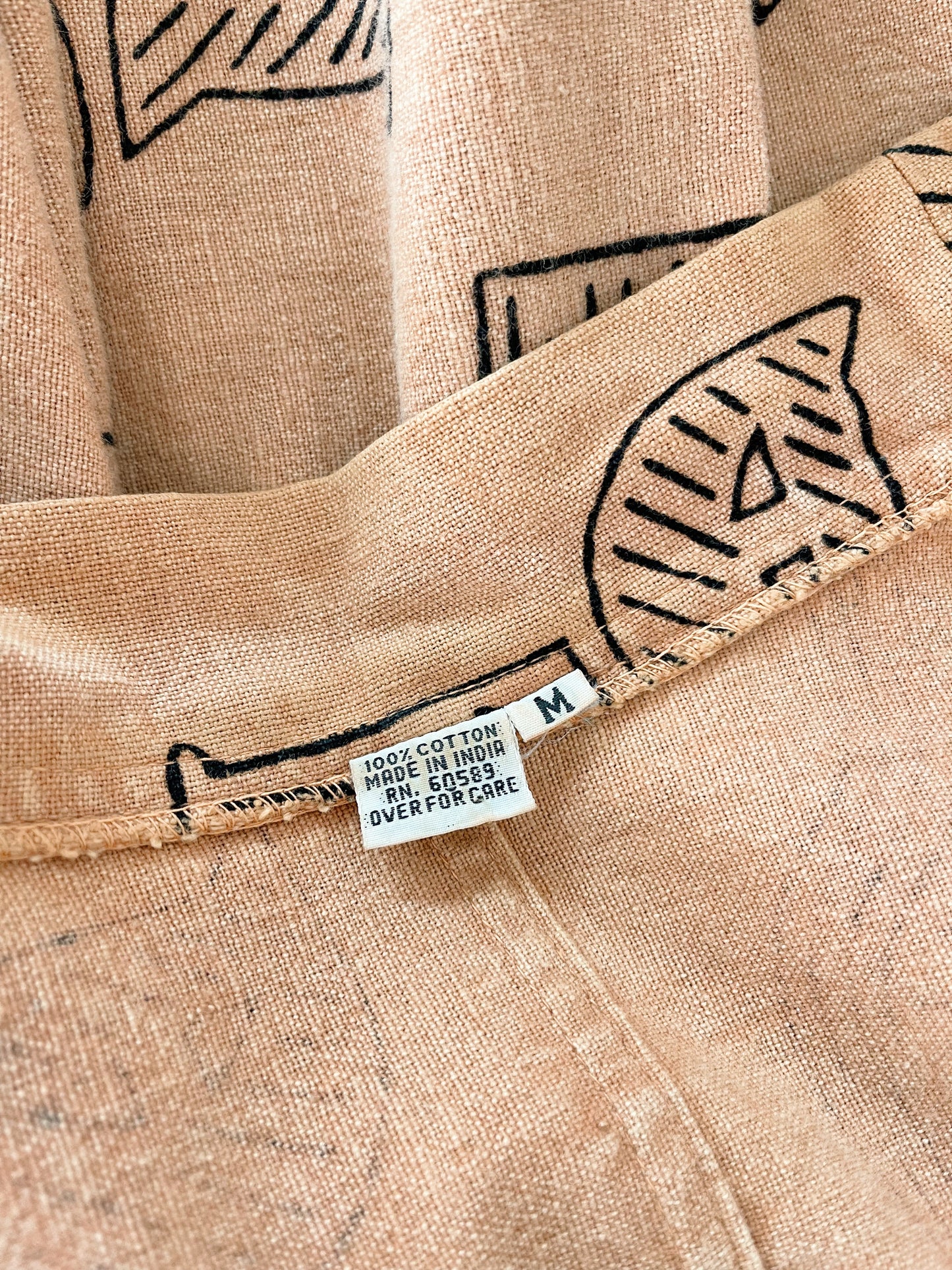 1980s Cats Cotton Long Jacket