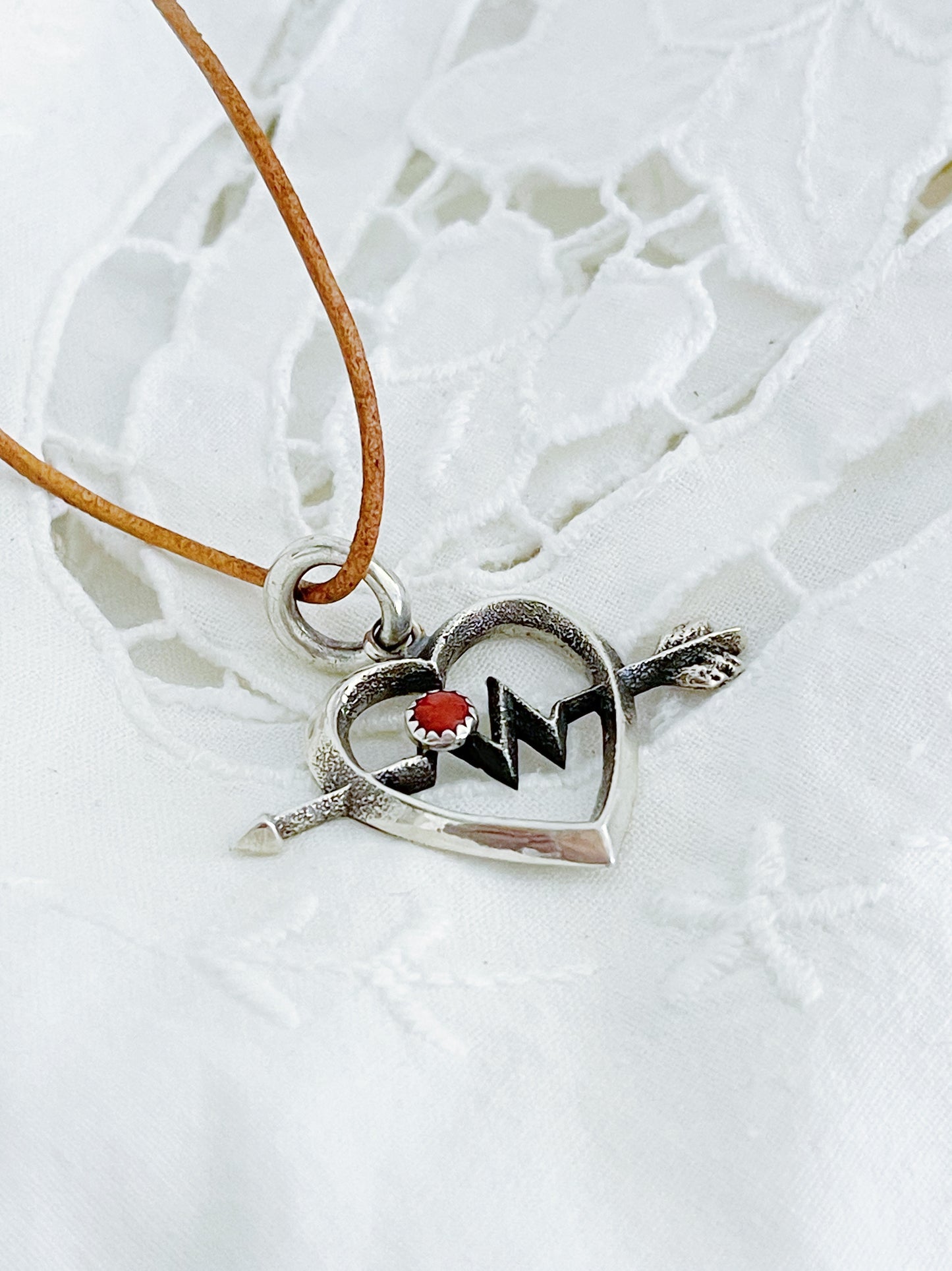 Aaron Anderson Heart Arrow Necklace.