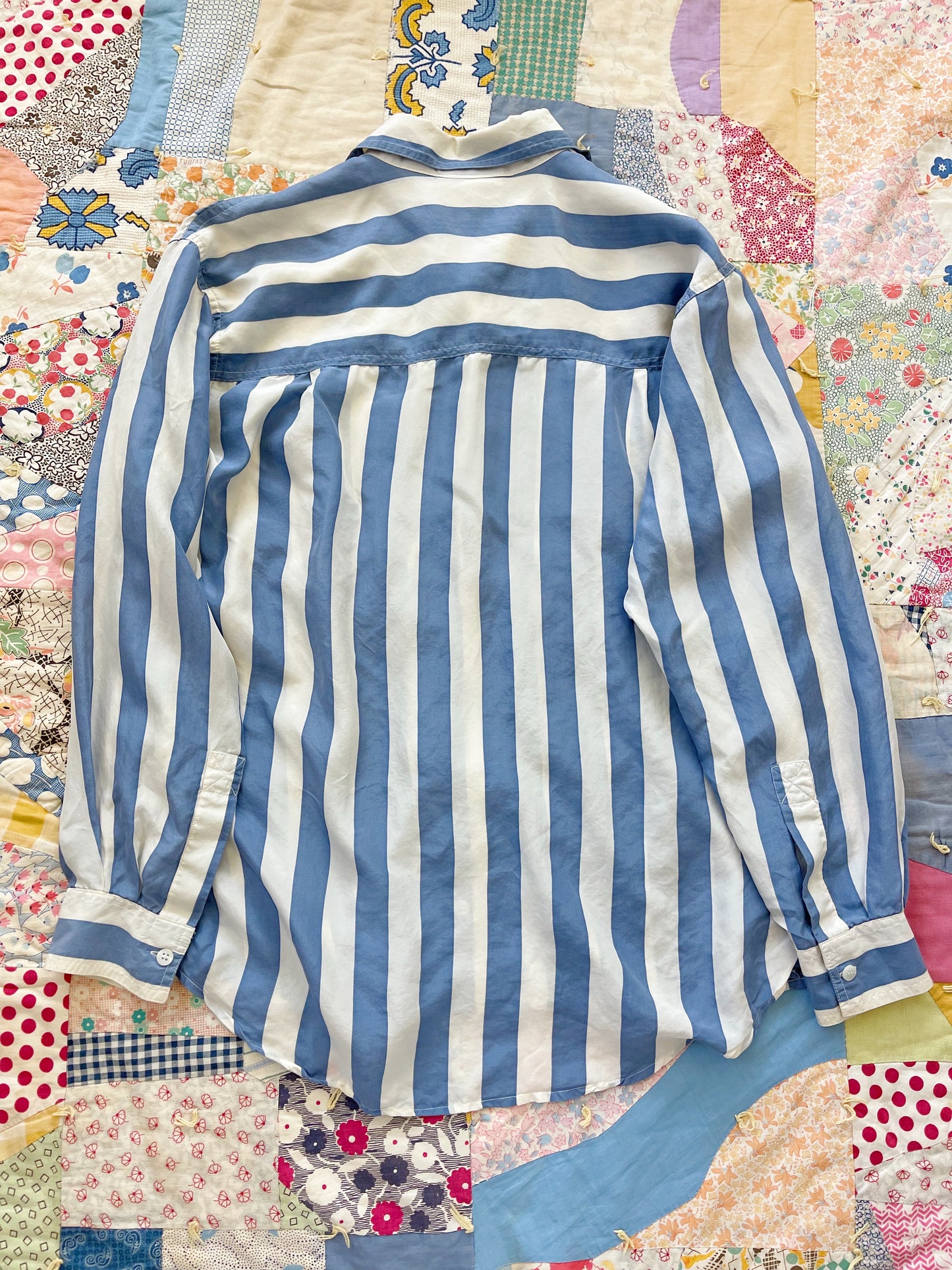 1990s Striped Silk Shirt