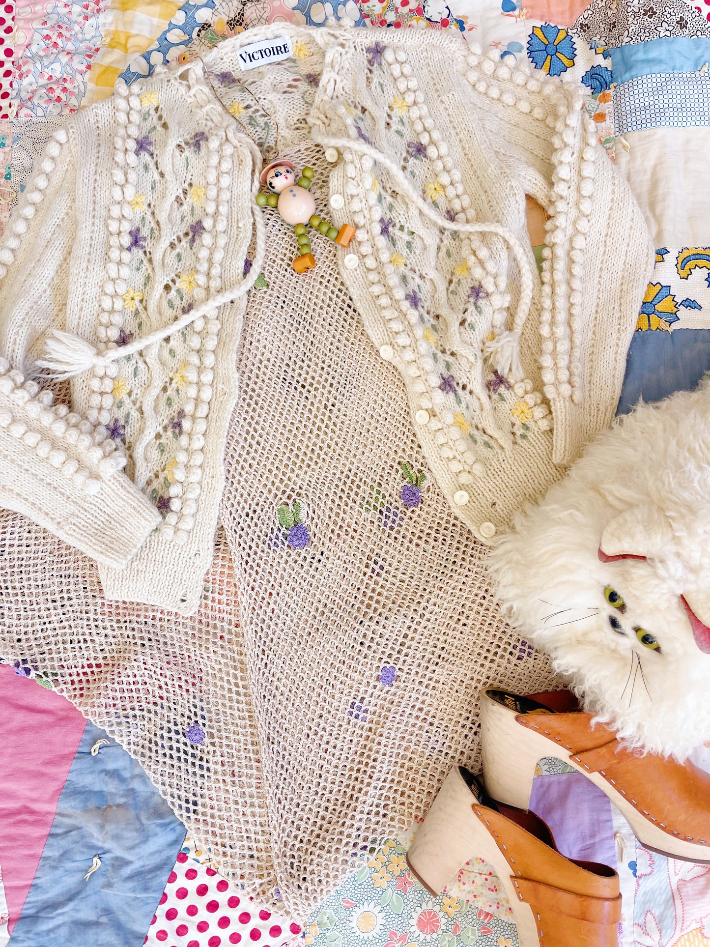 Vintage Crochet Long Dress