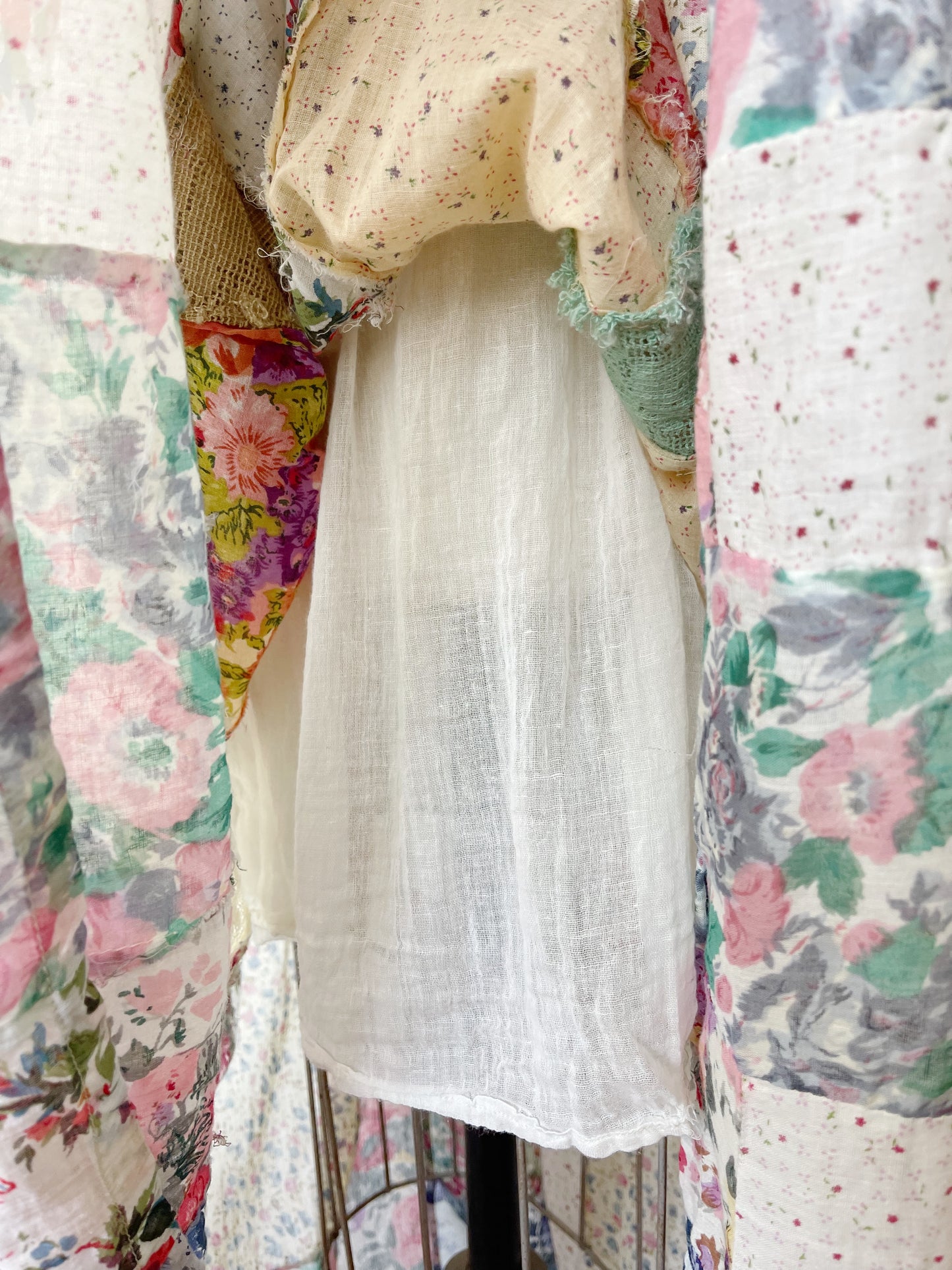 Vintage Patchworks Flower Maxi Skirt