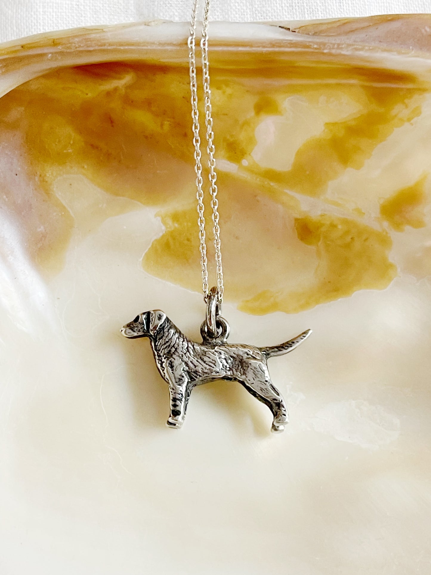 Vintage Silver 925 Dog Charm Pendant