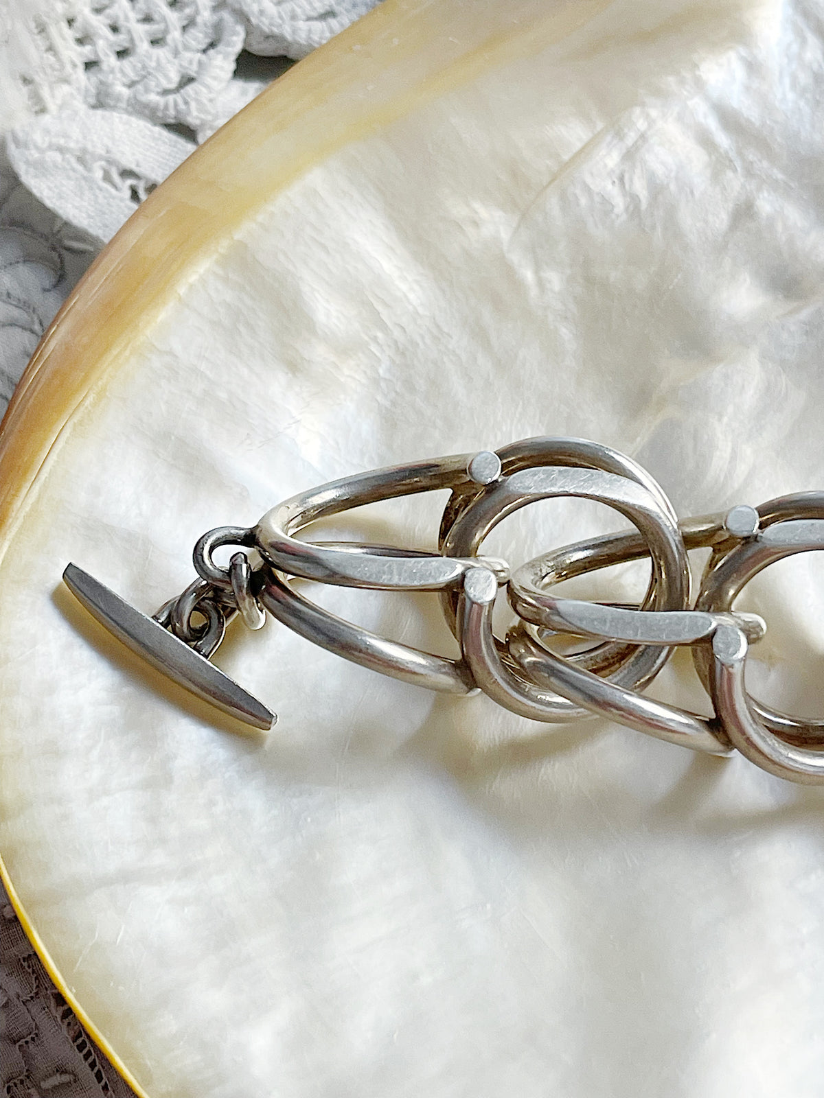 Vintage Handmade Denmark Silver Bracelet