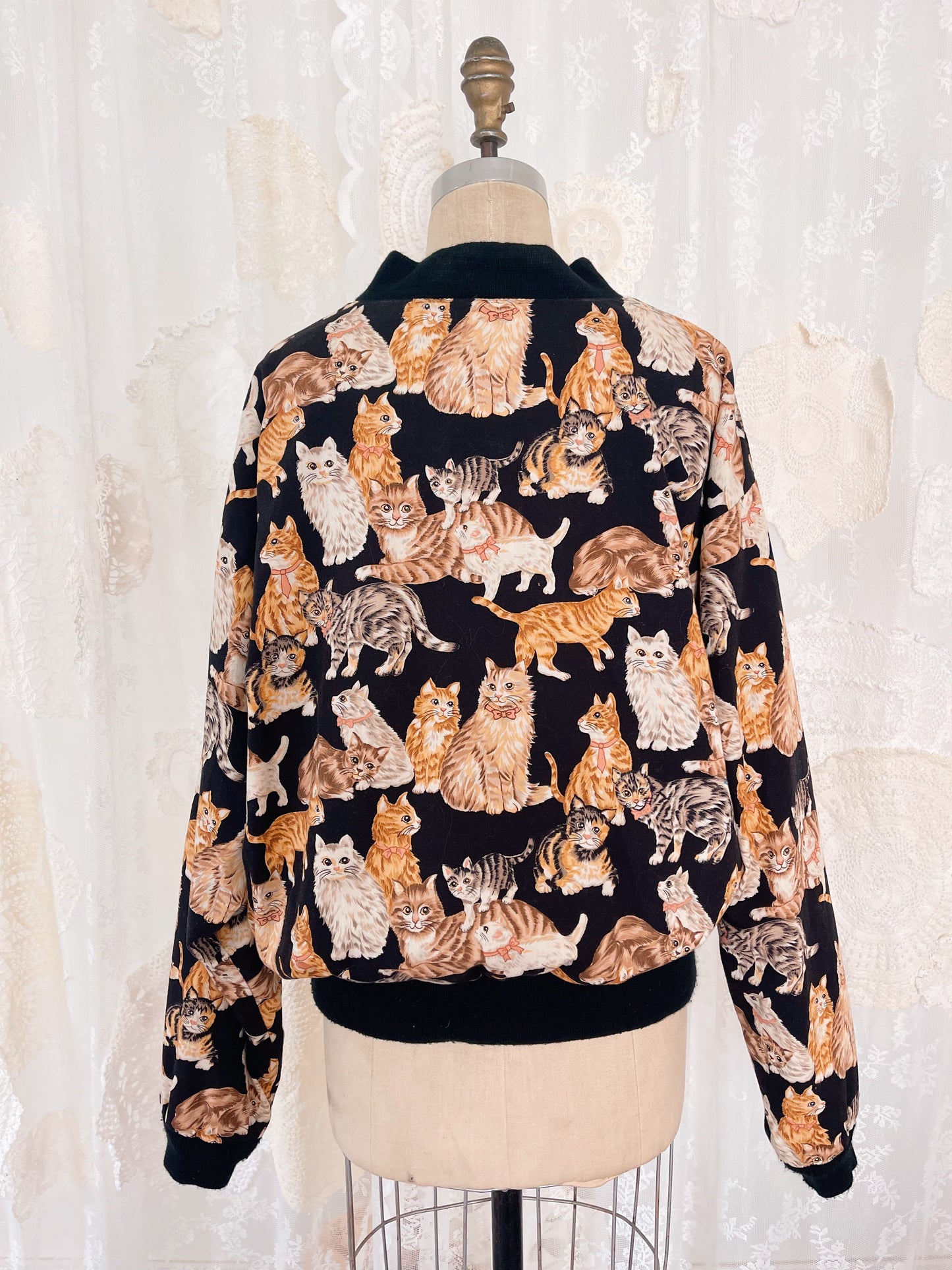 1990s So many Cats Zip Up Jacket