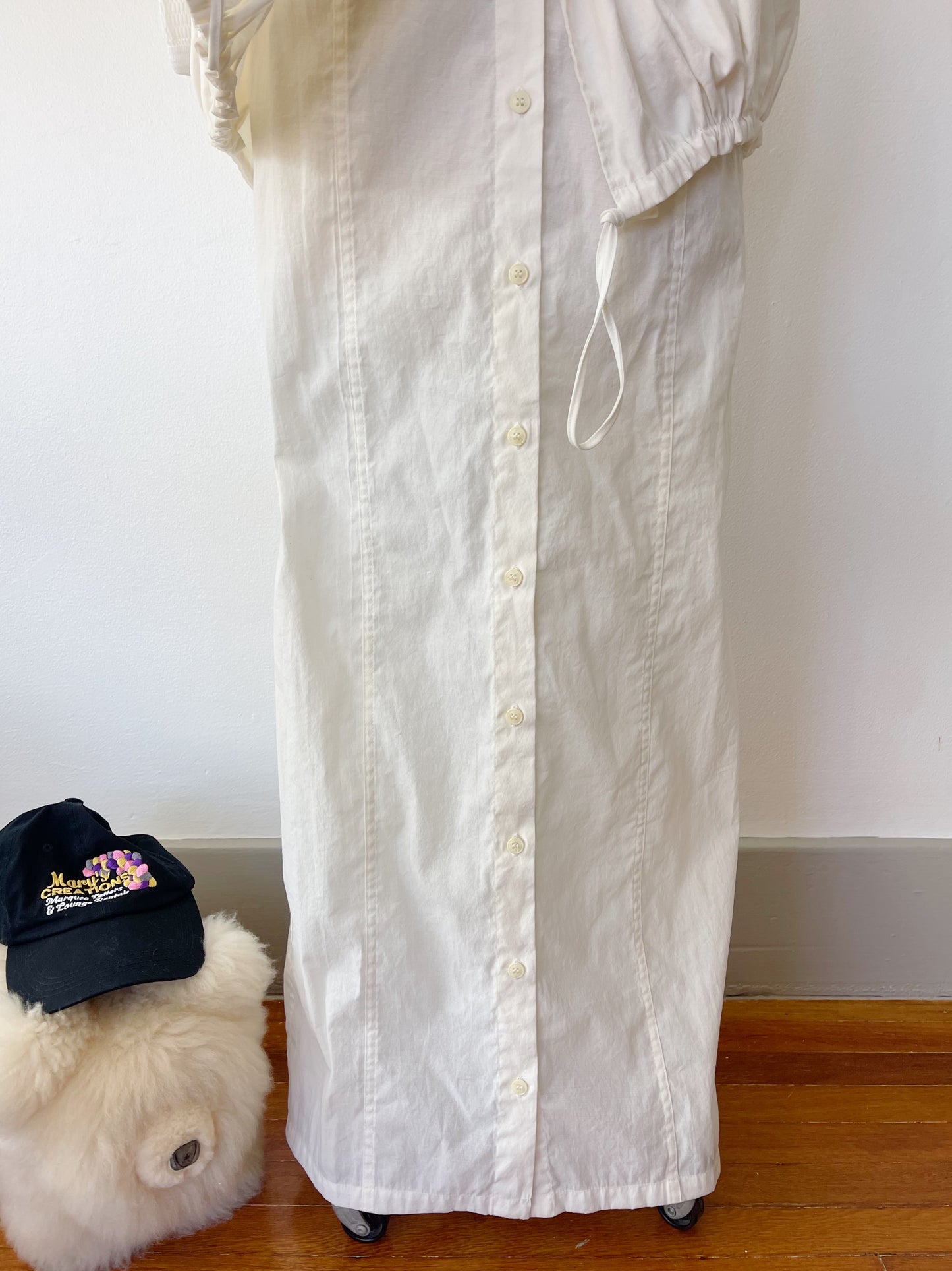 JACQUEMUS White Long Skirt