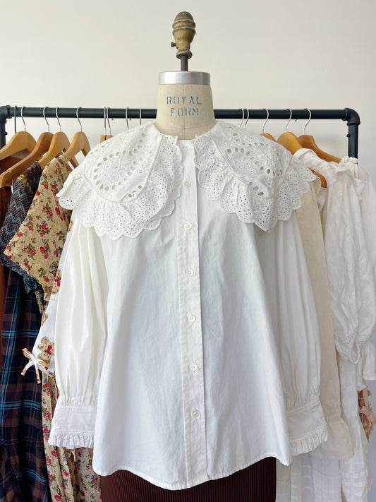 Sea New York Cotton Big Collar Frill Blouse