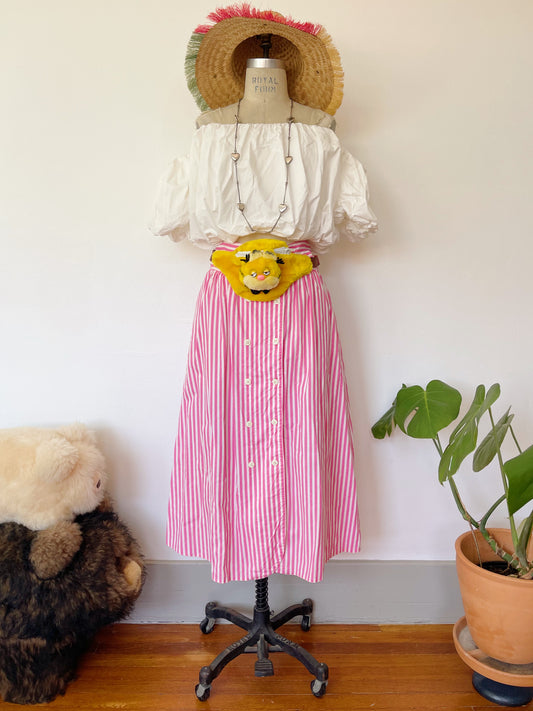 1980s Made in Germany Pink Striped Shirt