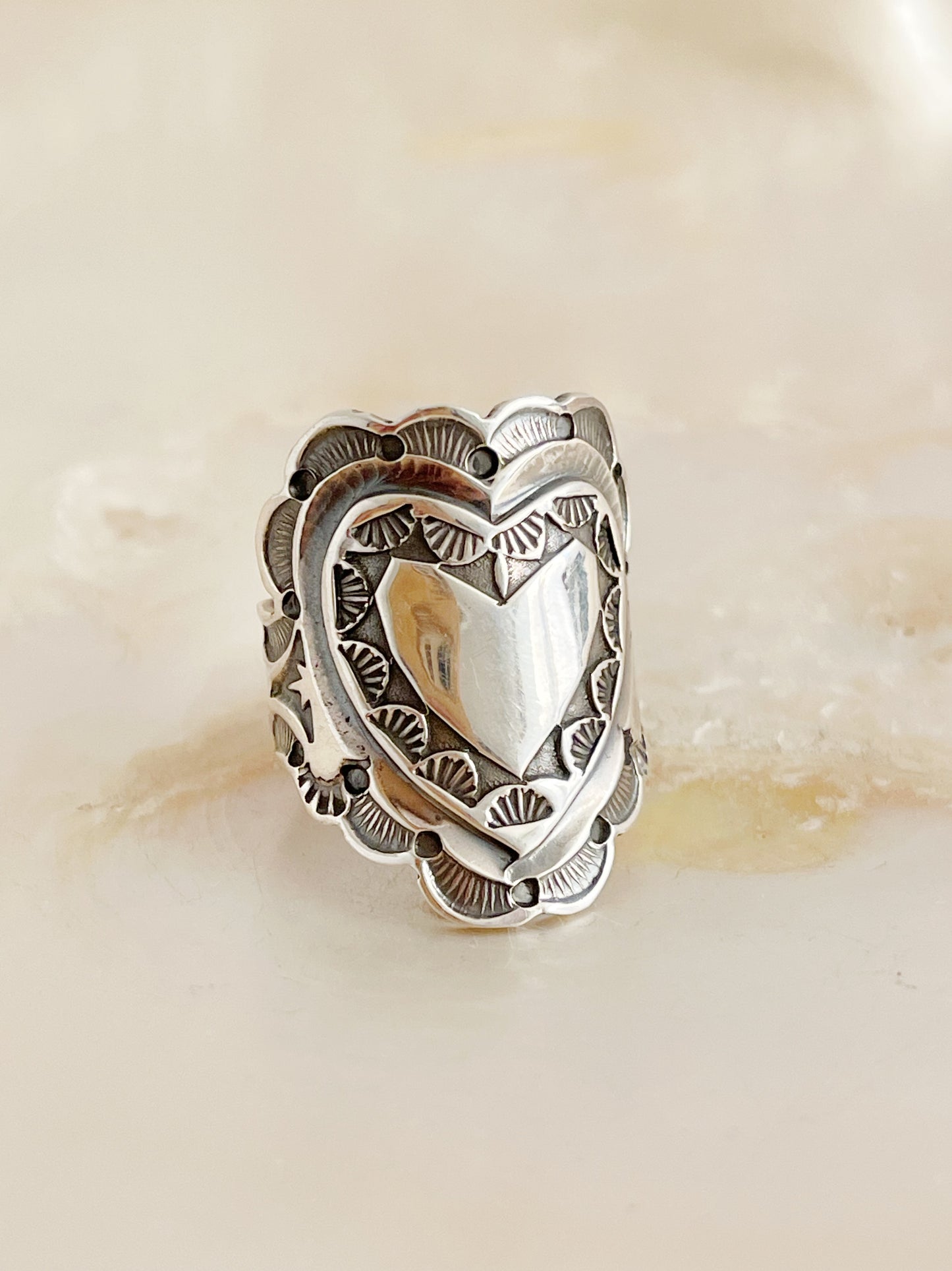 Sunshine Reeves Heart Band Ring.