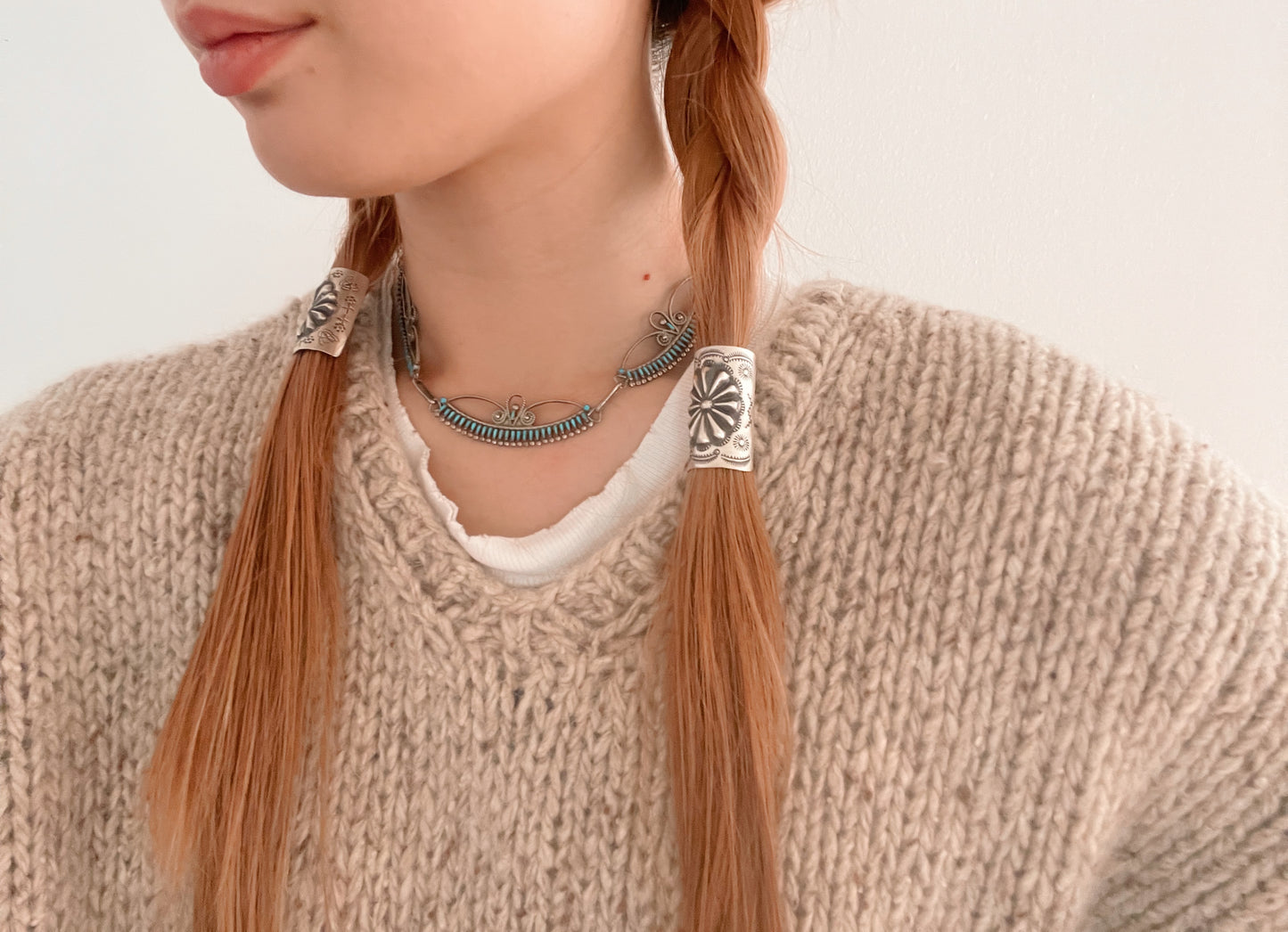 Navajo Old Style Silver Ponytail (Medium)