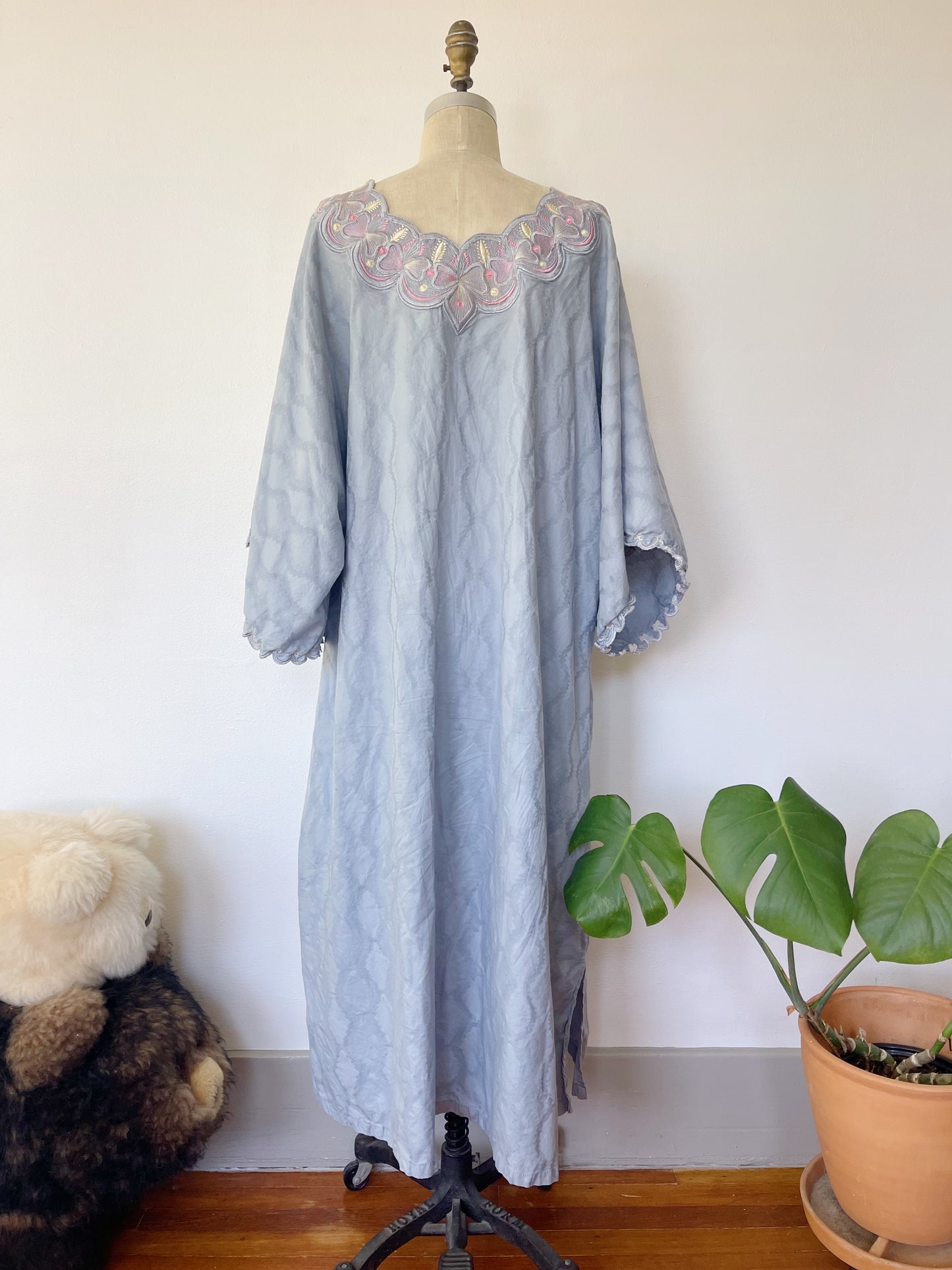 1990s Pail Colored Cotton Dress