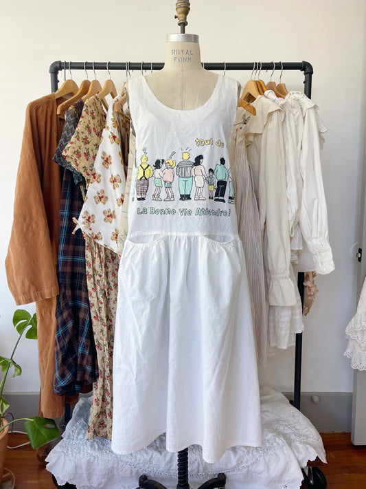 French! So Cute Printed Cotton Dress