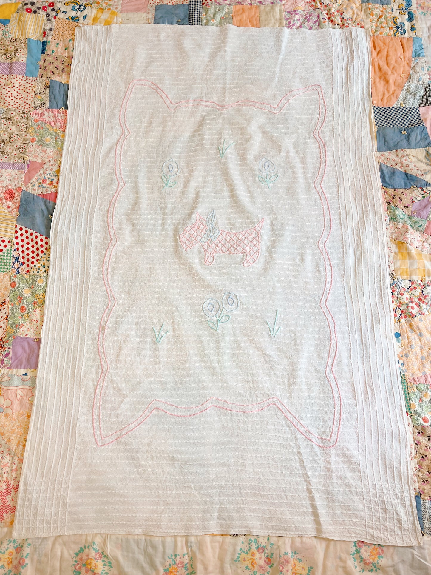 Vintage Chenille Fabric Sheets