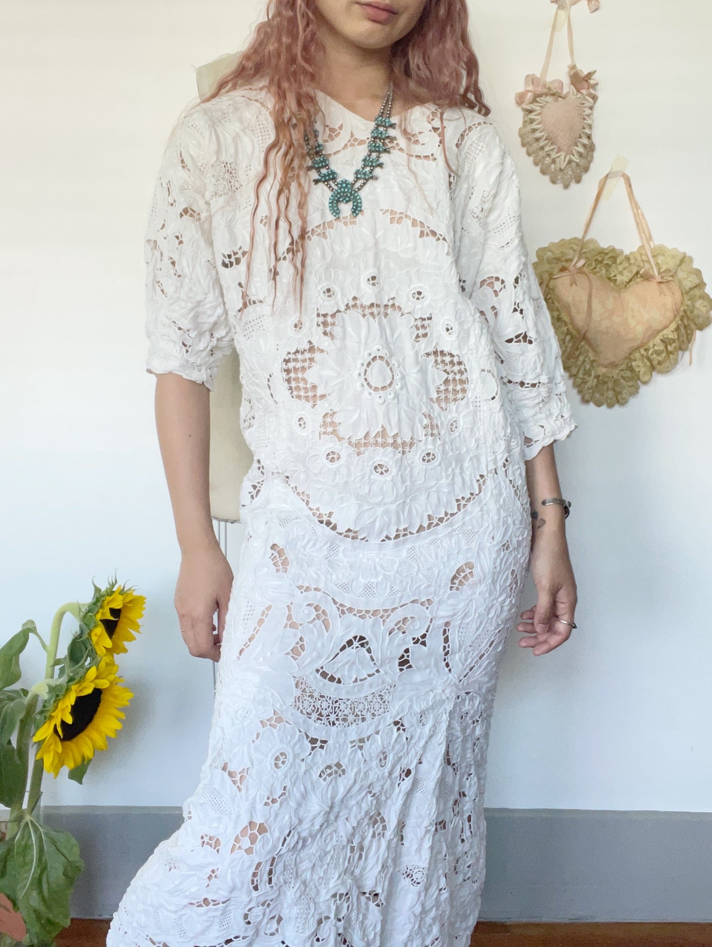 Vintage Cotton Tablecloth Dress