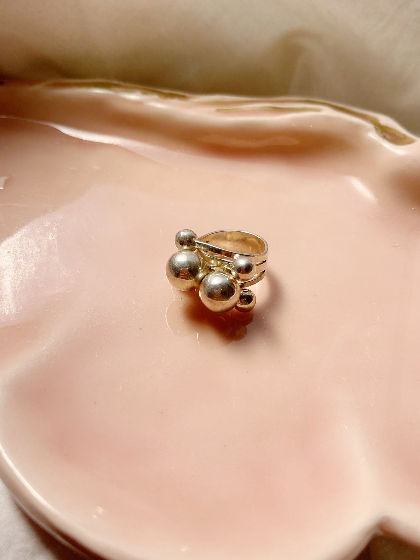 Made in Mexico DNA Silver Ball Ring