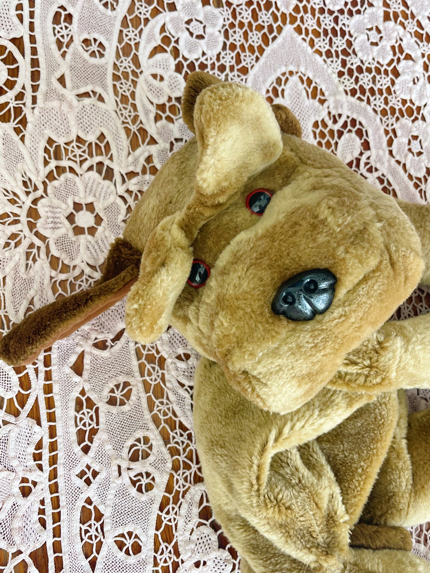 Vintage Dog Plush Backpack