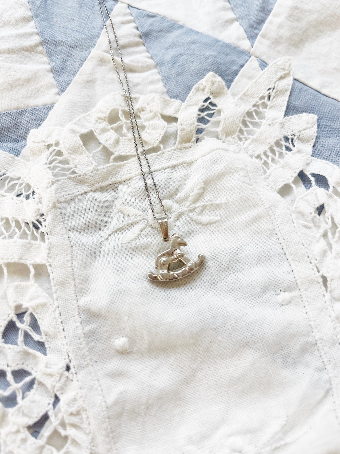 Vintage Nursery Silver Necklace