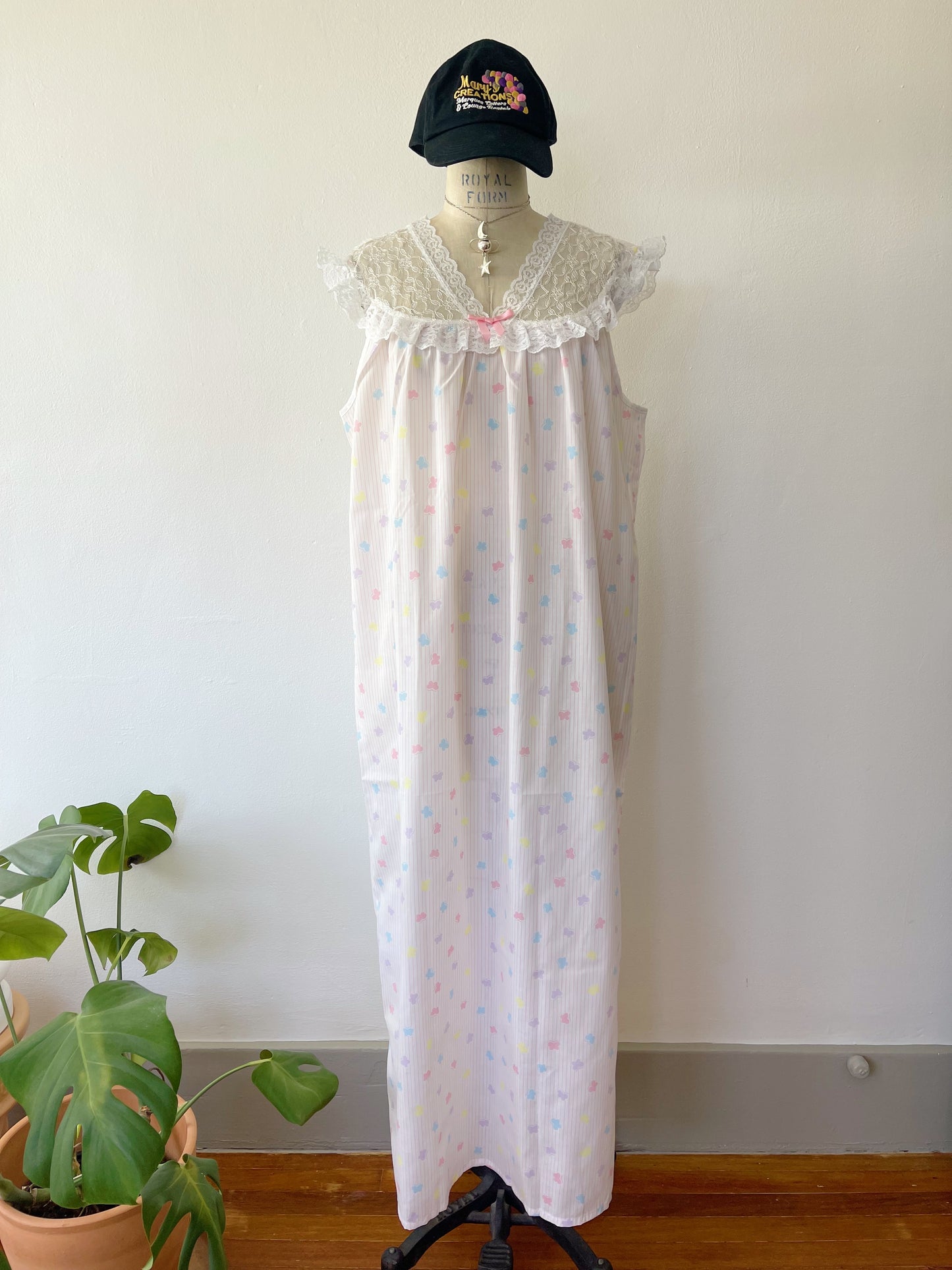 Cotton Butterfly Printed Long Dress