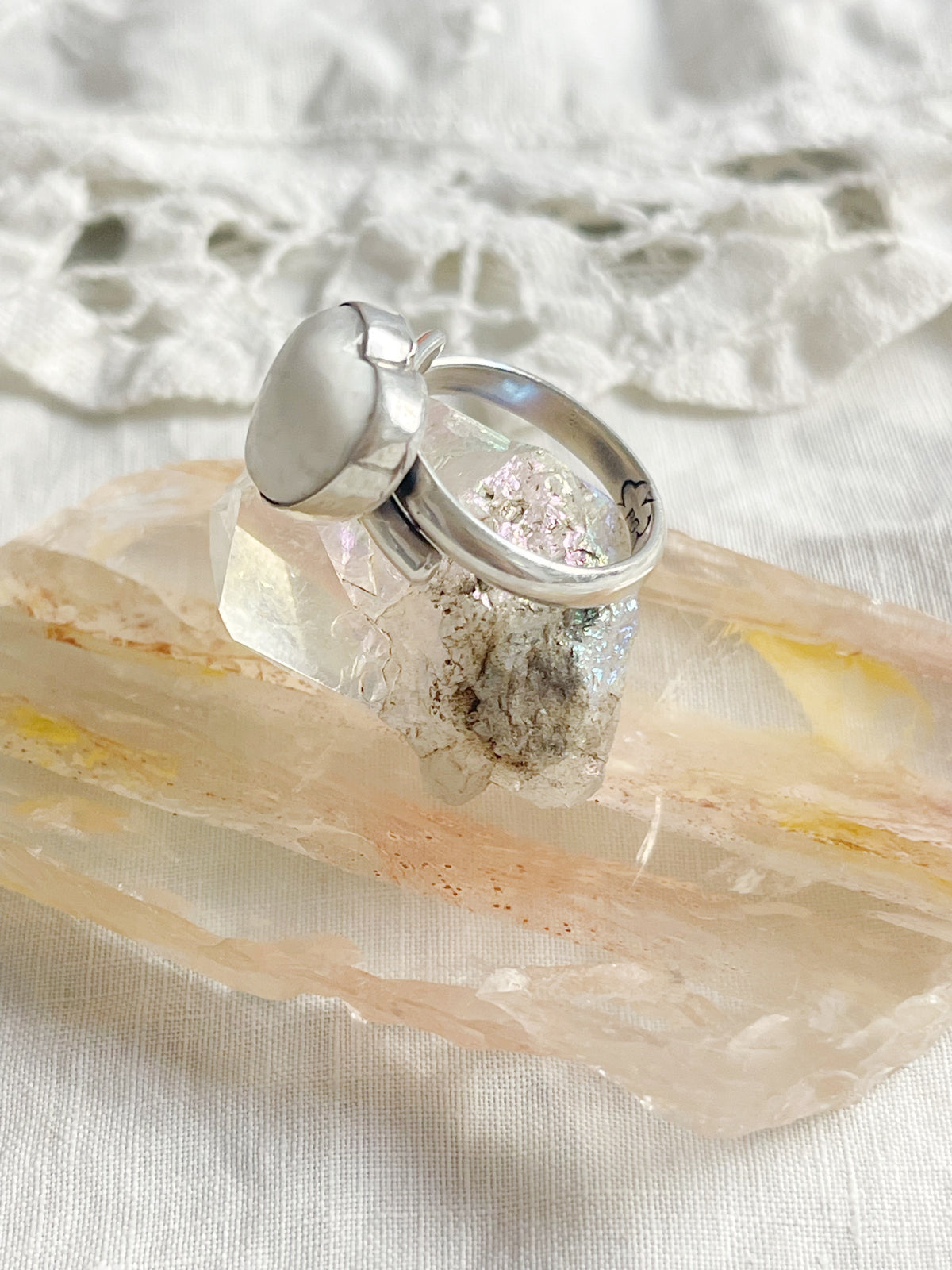Arnold Goodluck White Buffalo Heart Ring