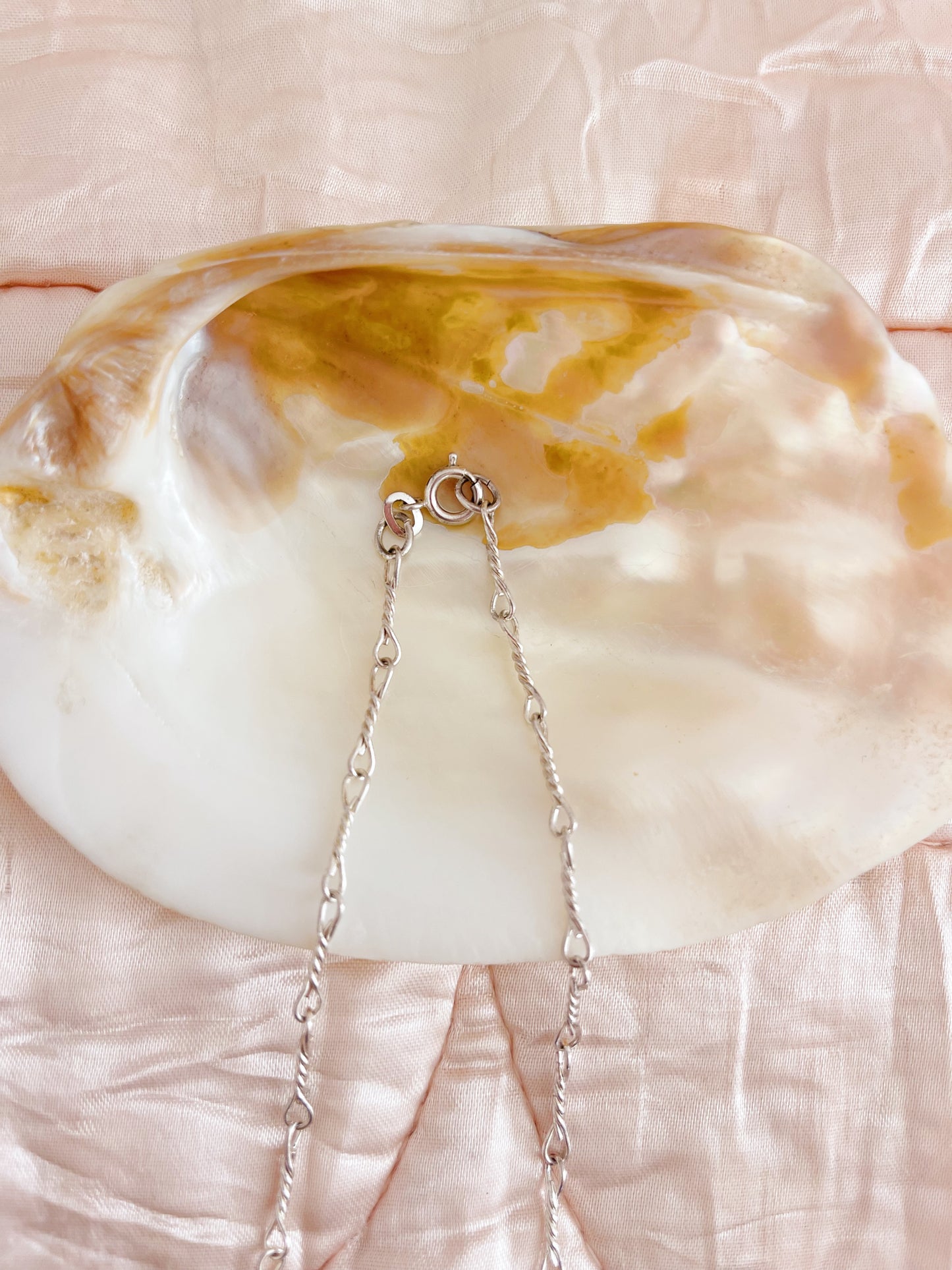 Twisted Bar Silver Necklace