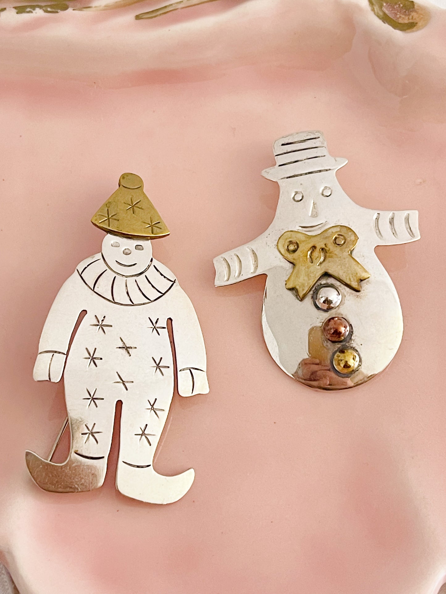 Vintage Snowman Pin & Pendant Top.