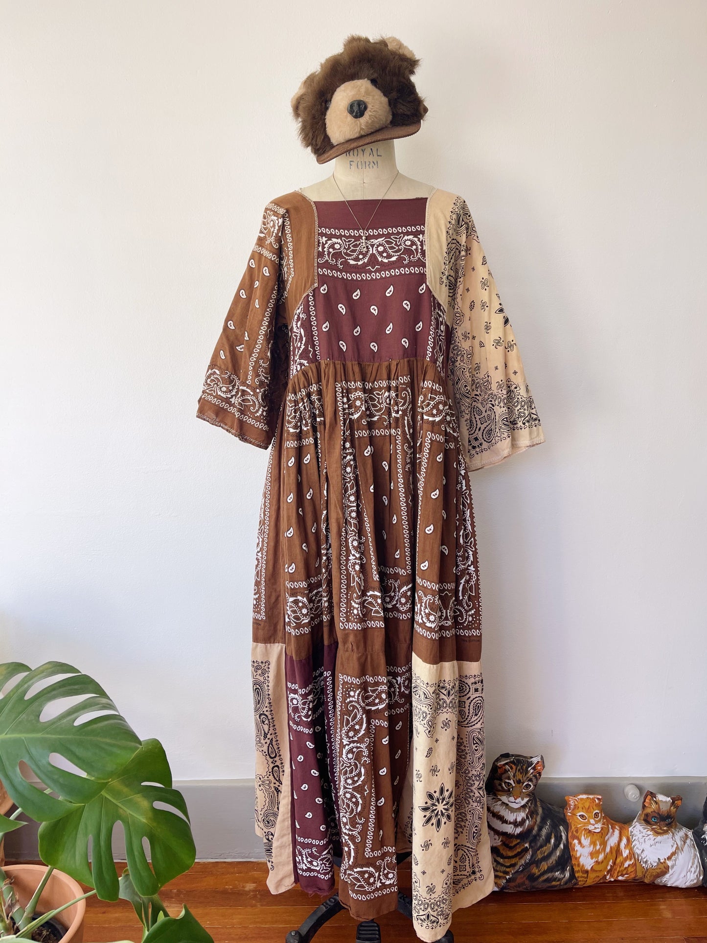 Vintage Bandana Long Dress