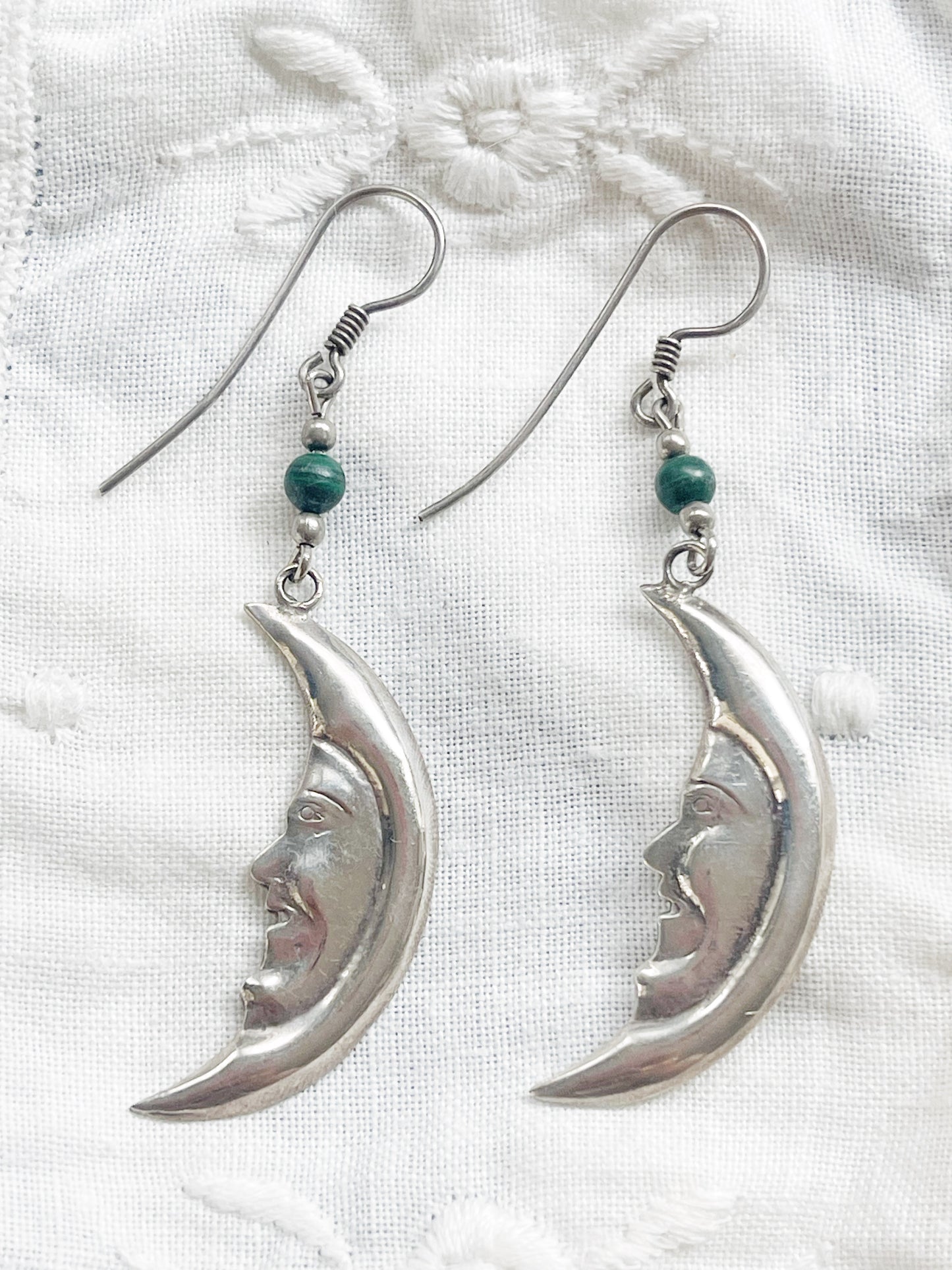 Vintage Crescent Moon Silver 925 Pierce