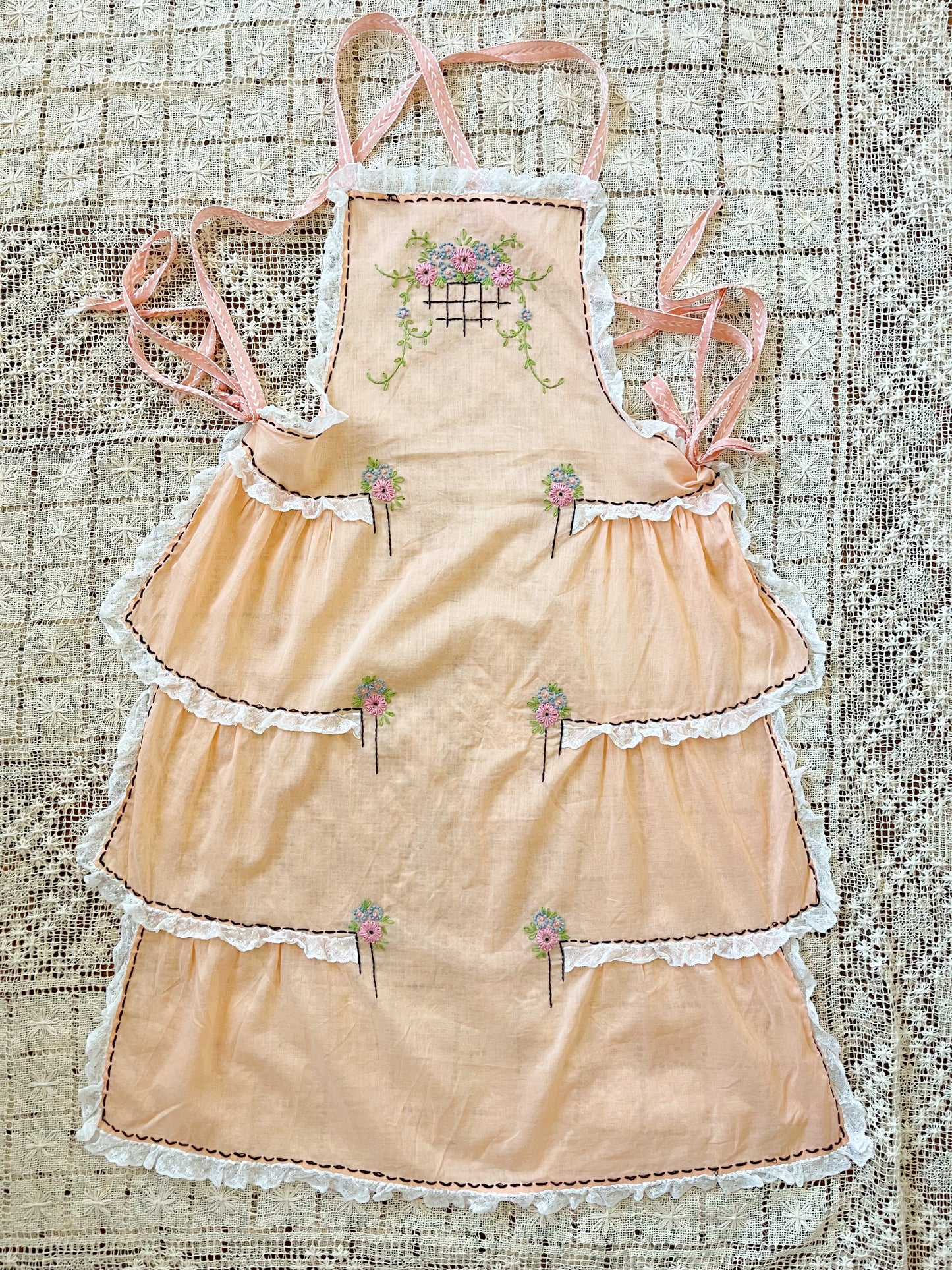 Vintage Embroidered Apron