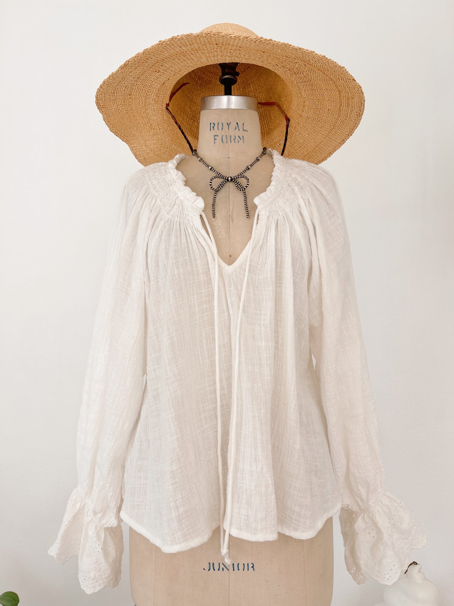 Cotton Frill Comfy Tunic Blouse
