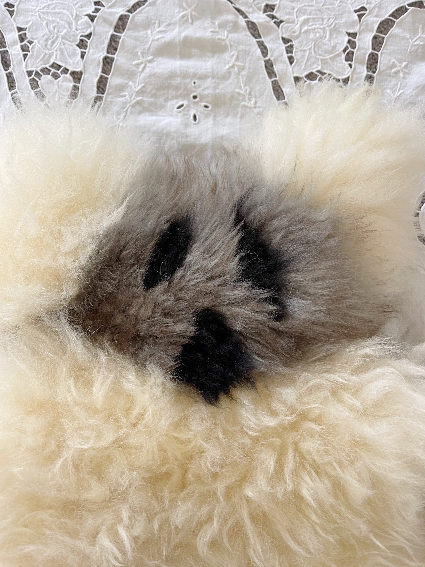 Vintage Sheep Skin Fur Koala Tiny Rug.