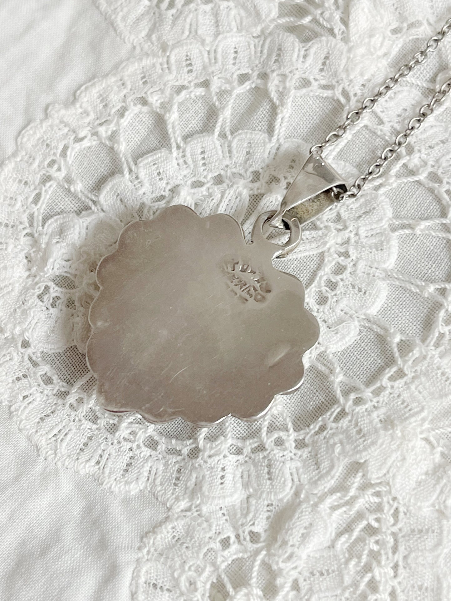 Vintage Mexican Silver Heart Necklace