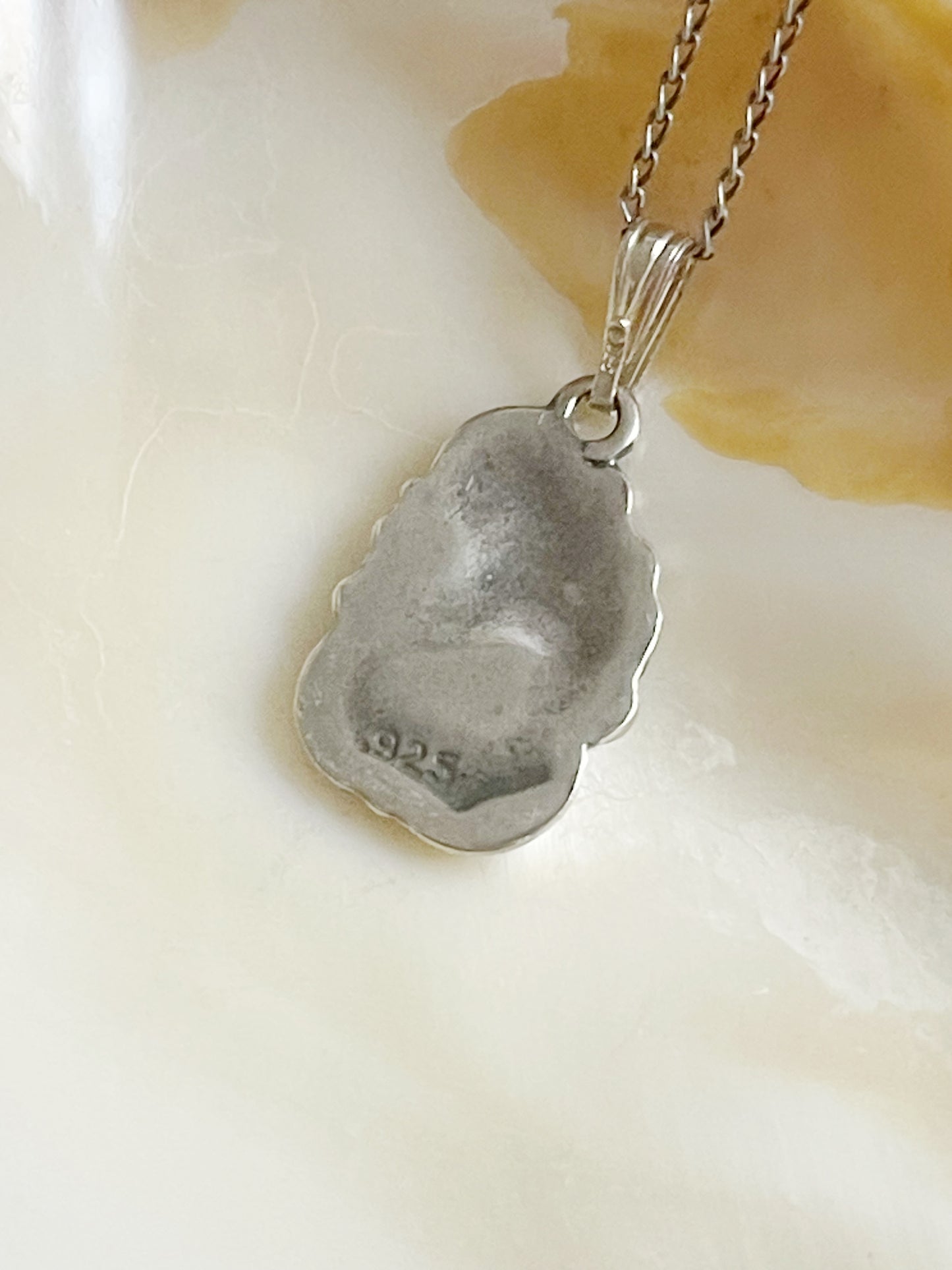 Vintage Engravable Silver Necklace