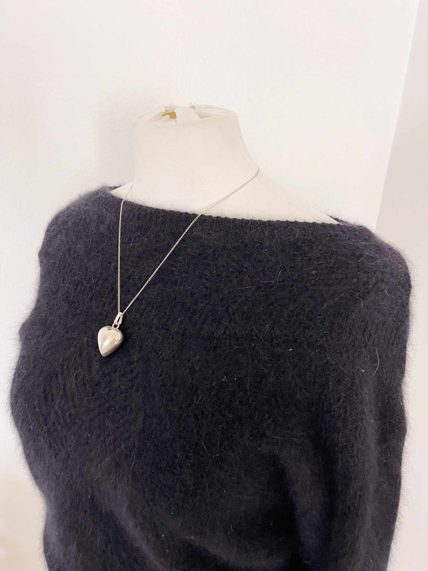 1990’s Boat Neck Angora Black Sweater.