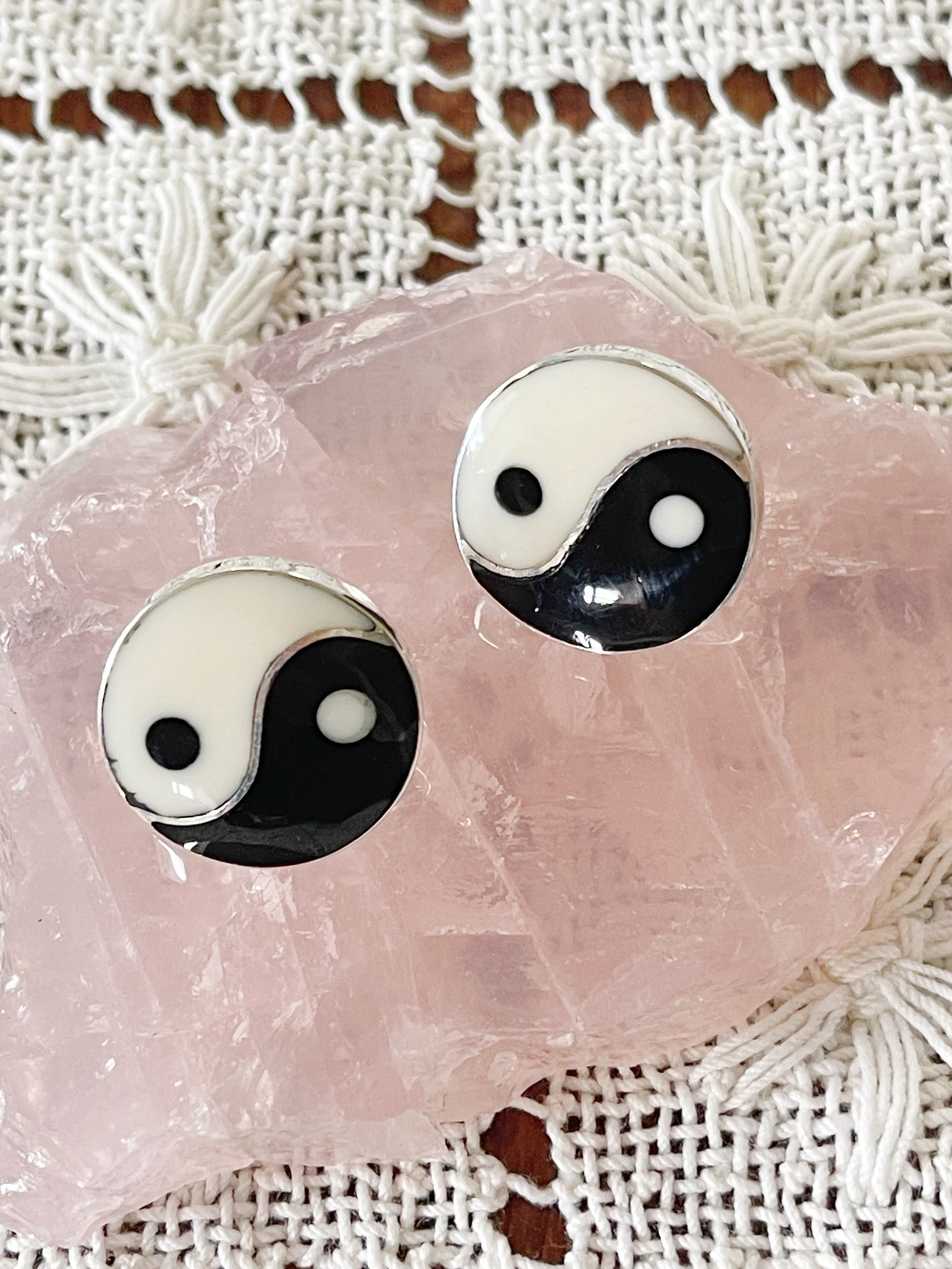 1990s Ying Yang Sterling Silver Pierce