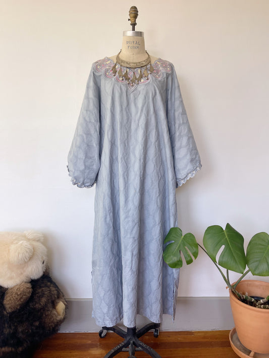 1990s Pail Colored Cotton Dress