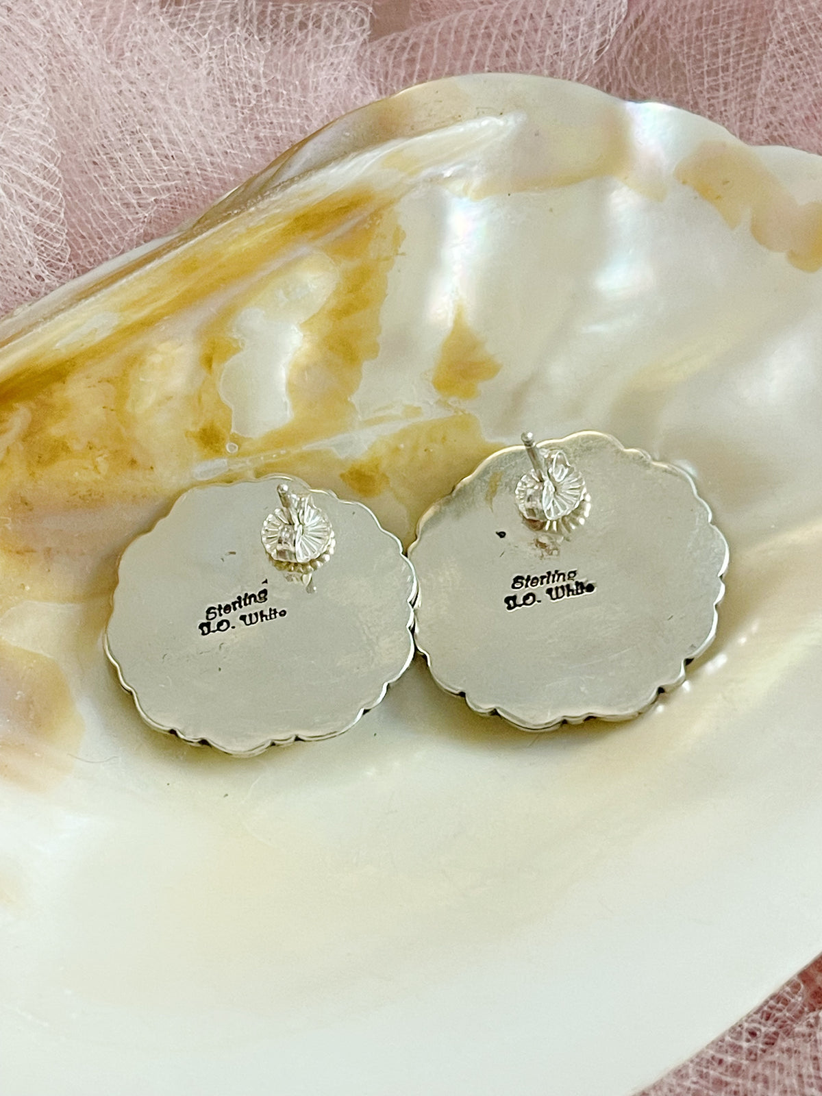 Tsosie Orville White Silver Concho Pierce