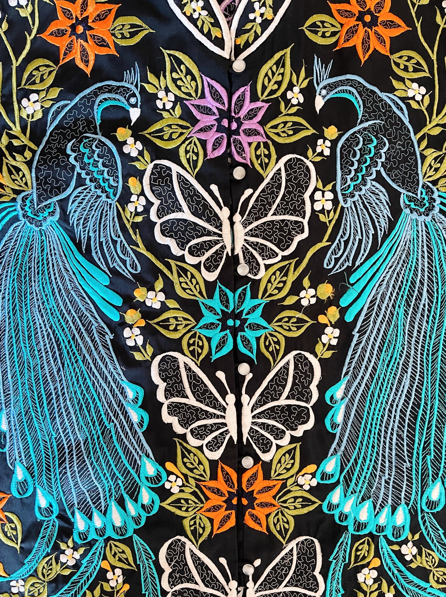 Vintage Embroidered Mandarin Style Jacket
