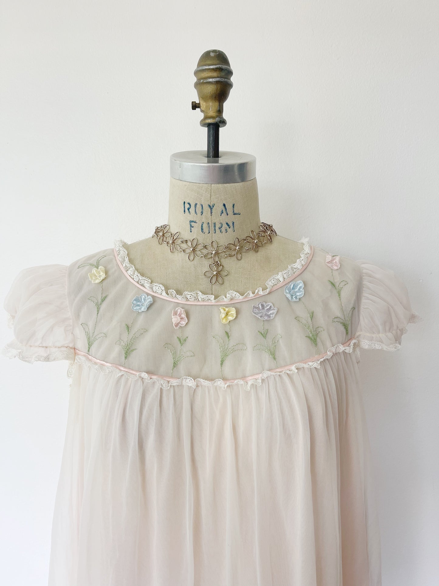 1990s Sheer Baby Pink Babydoll