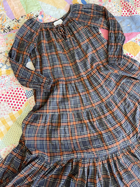 Checked Flare Dress