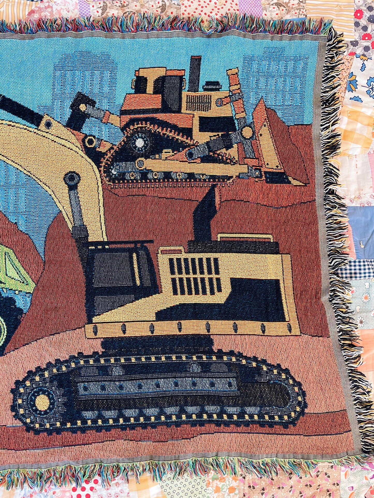 So Funny! Excavator Car Blanket