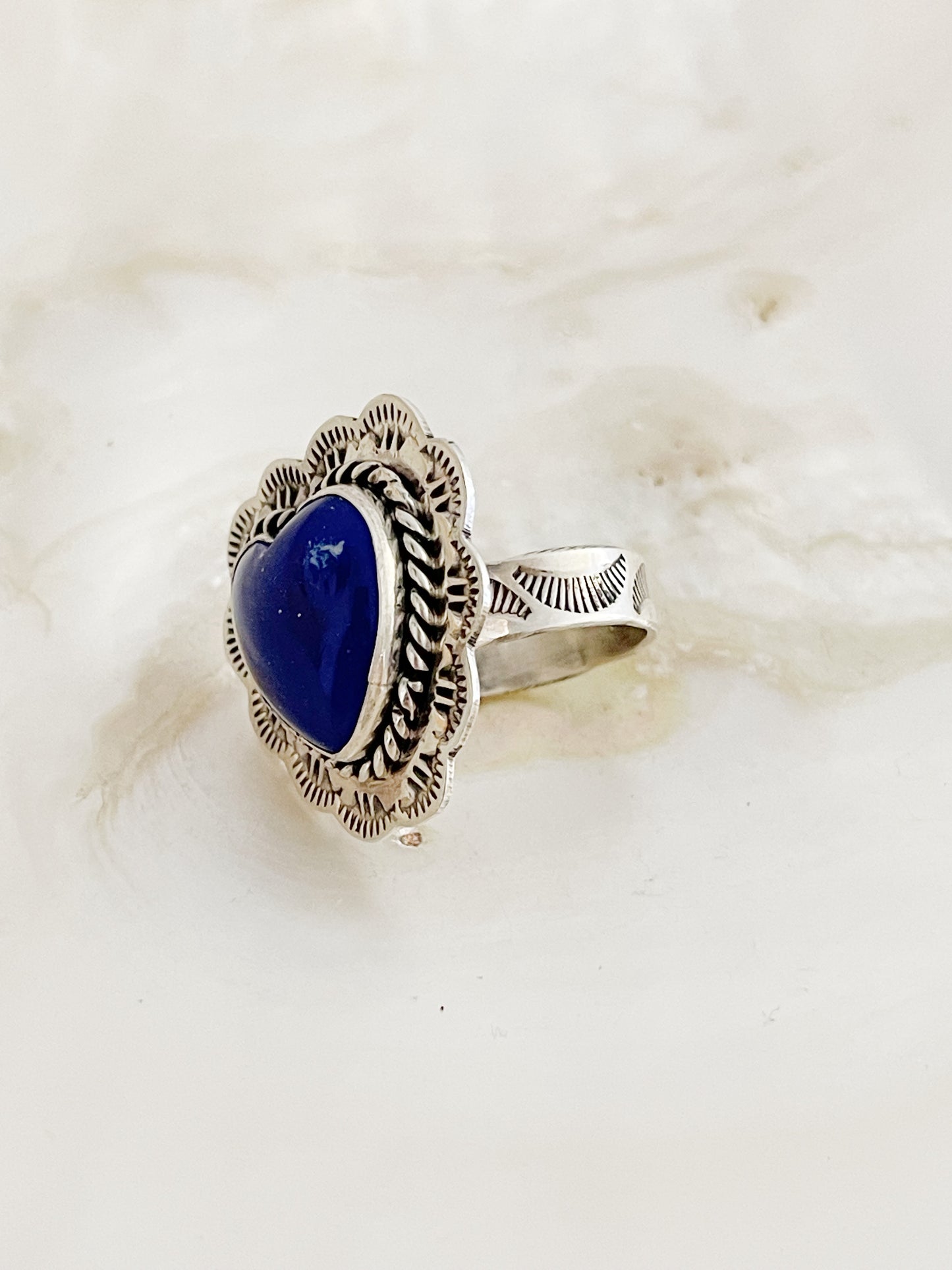 Arnold Goodluck Lapis Lazuli Heart Ring.