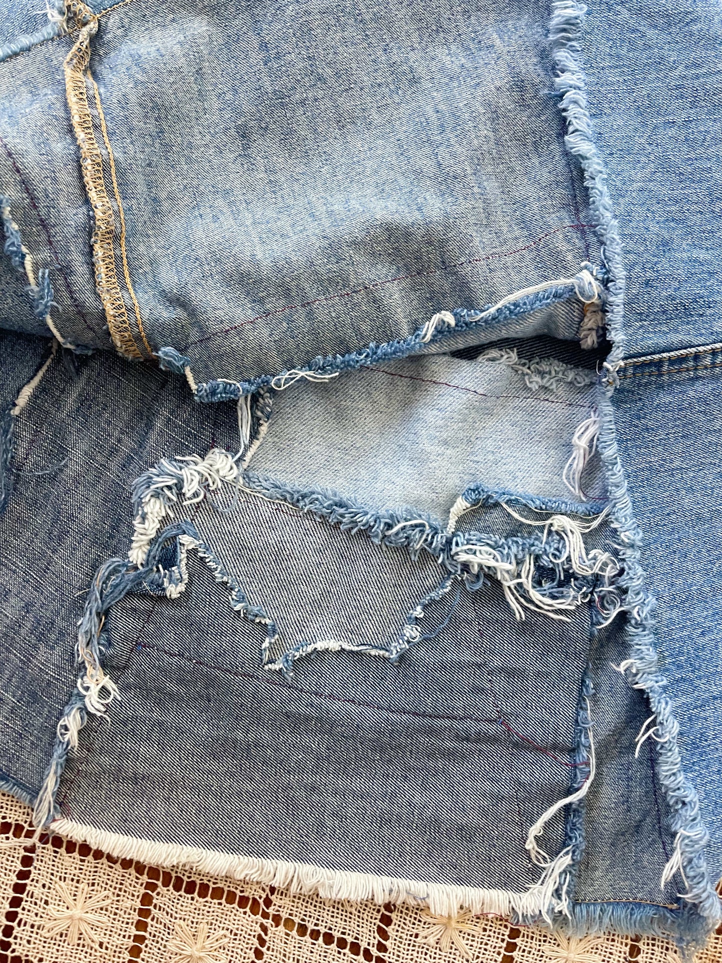 Remake Denim Maxi Skirt